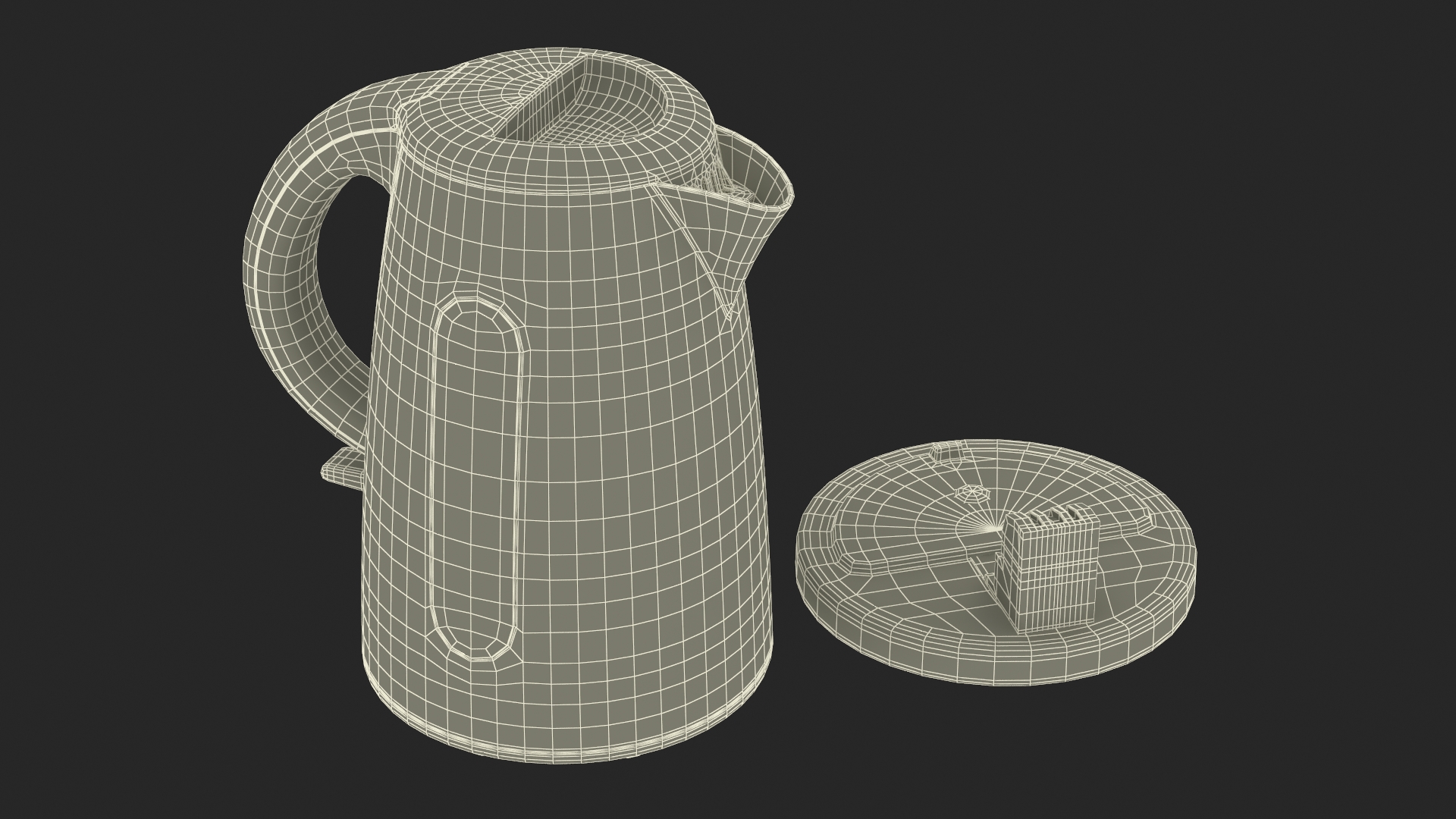 Plastic Electric Kettle No Water 3D