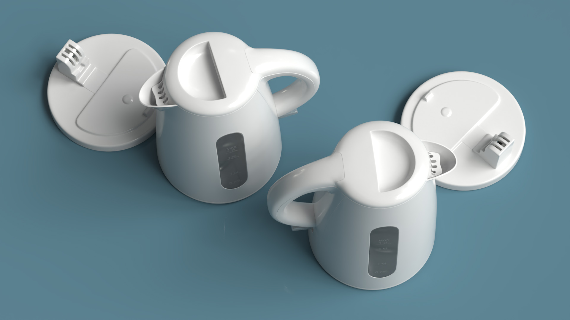 Plastic Electric Kettle No Water 3D