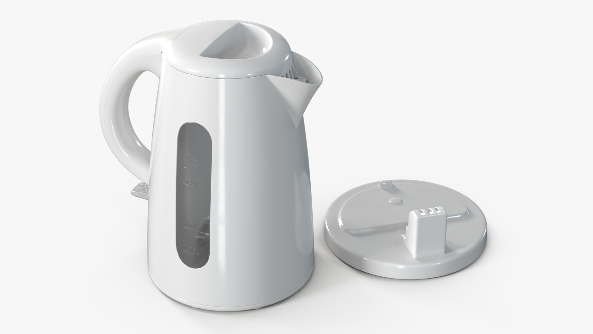 Plastic Electric Kettle No Water 3D
