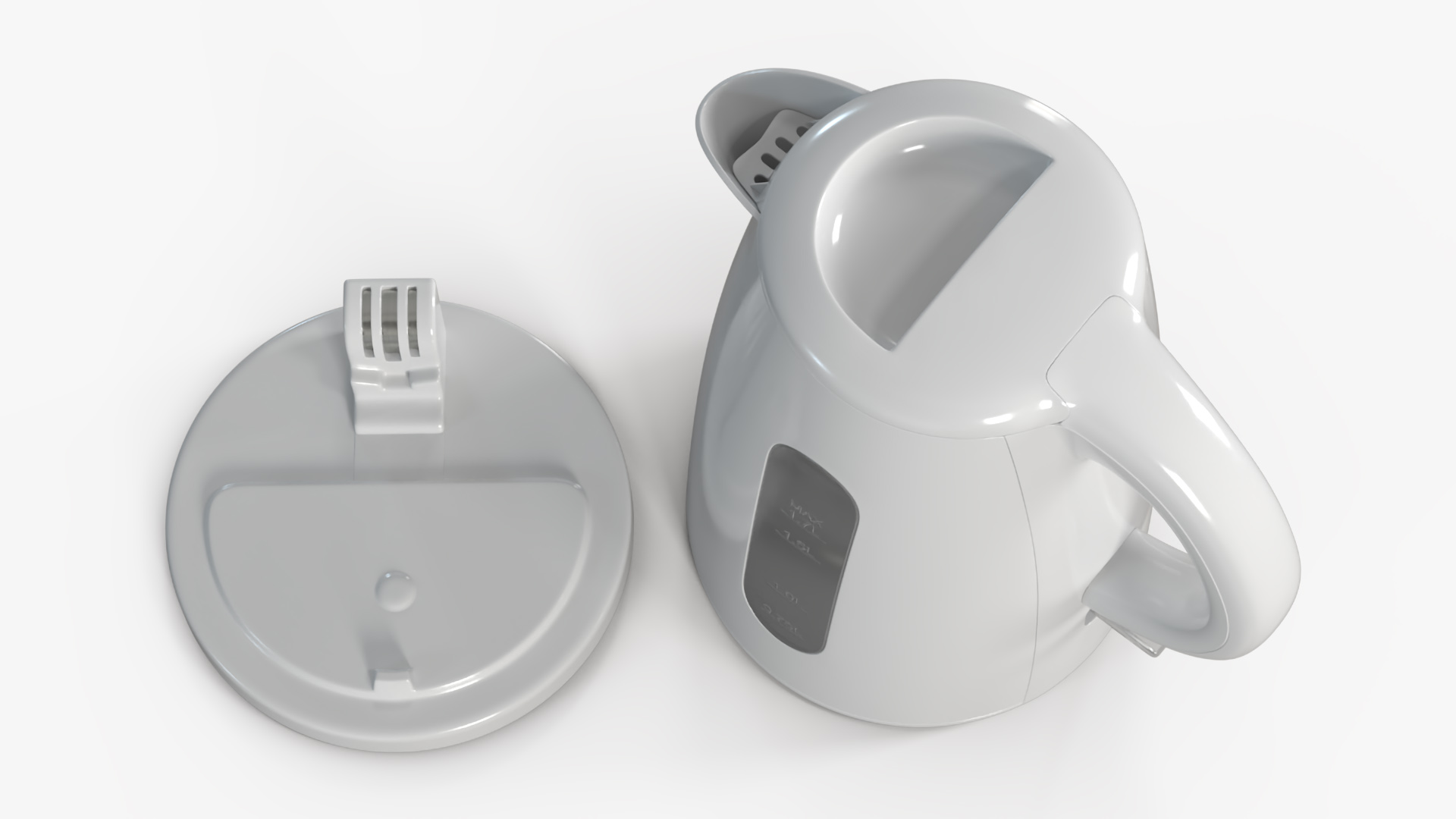 Plastic Electric Kettle No Water 3D