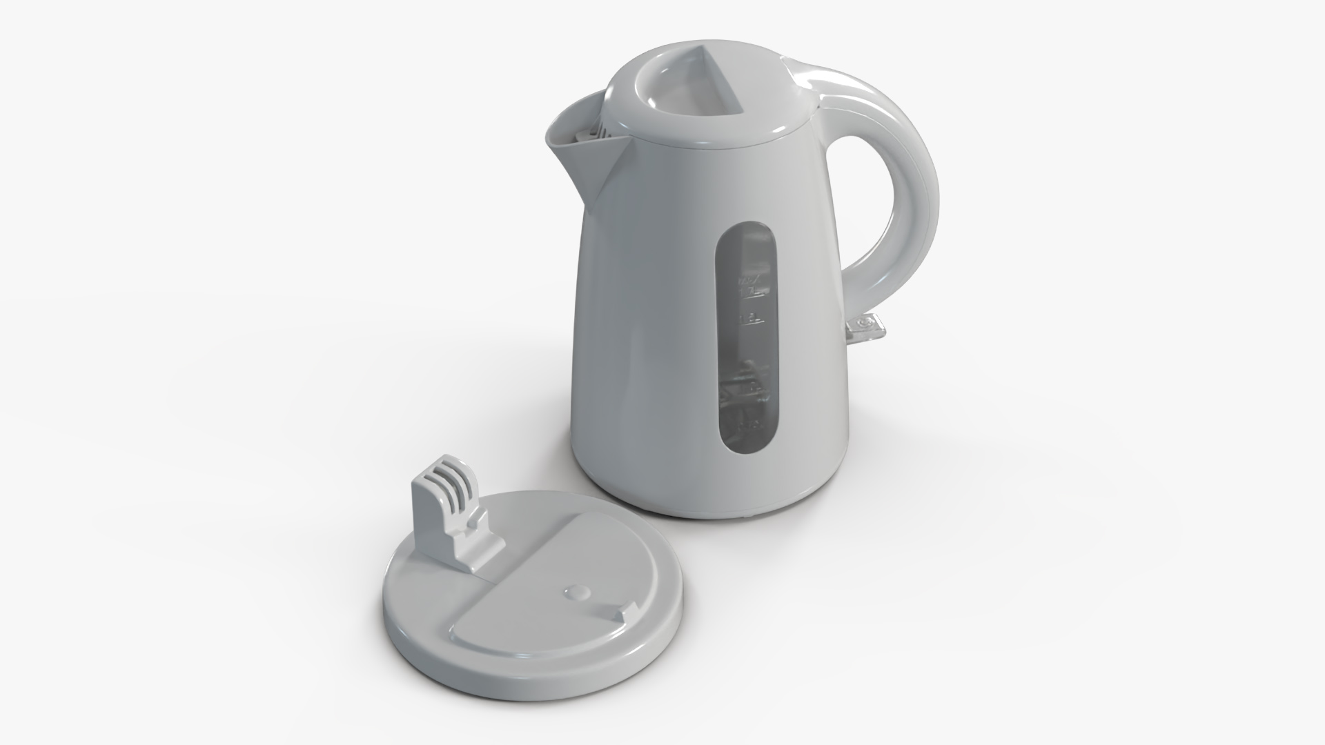 Plastic Electric Kettle No Water 3D