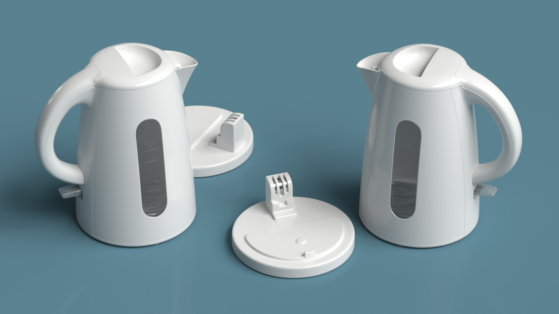 Plastic Electric Kettle No Water 3D