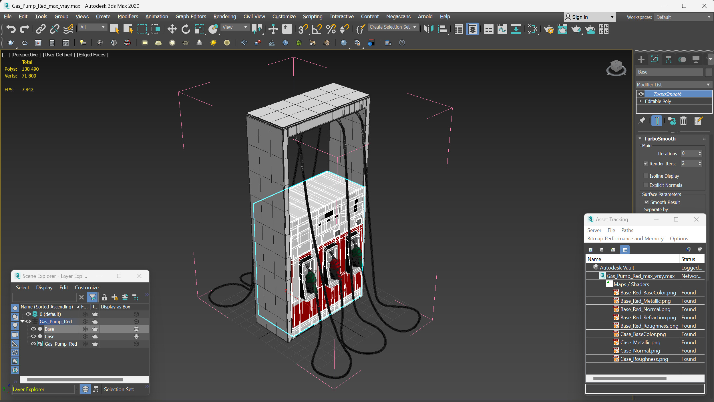 Gas Pump Red 3D