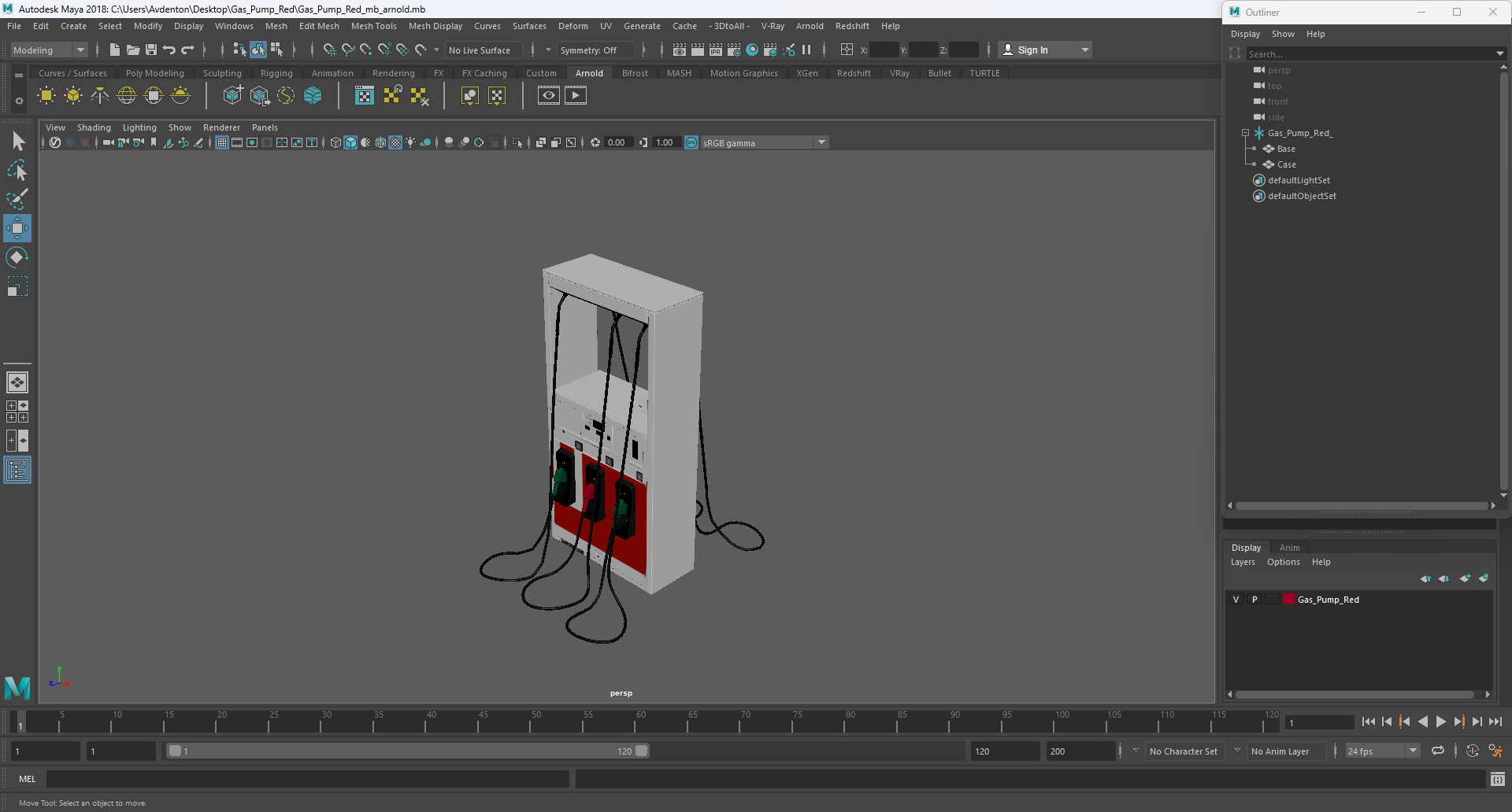 Gas Pump Red 3D