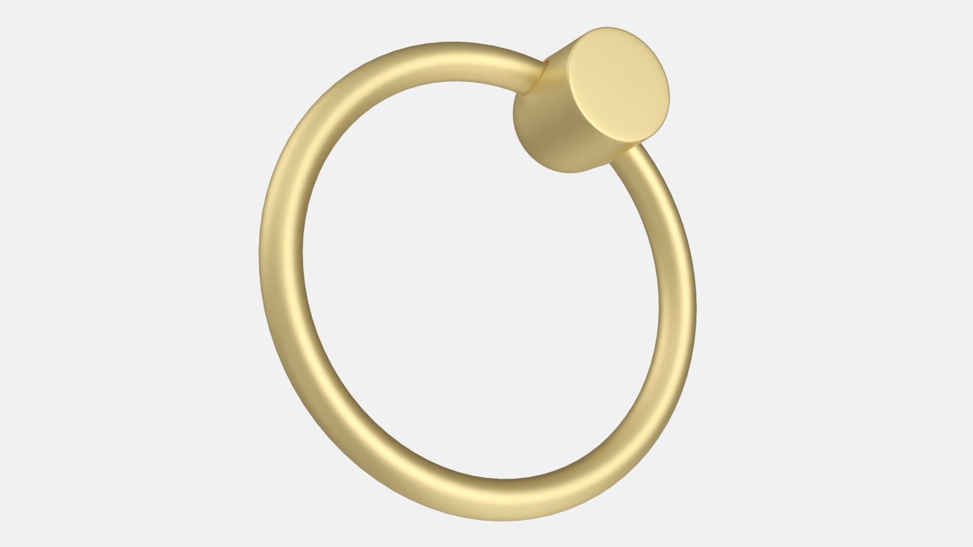 3D Door Handle Ring Gold