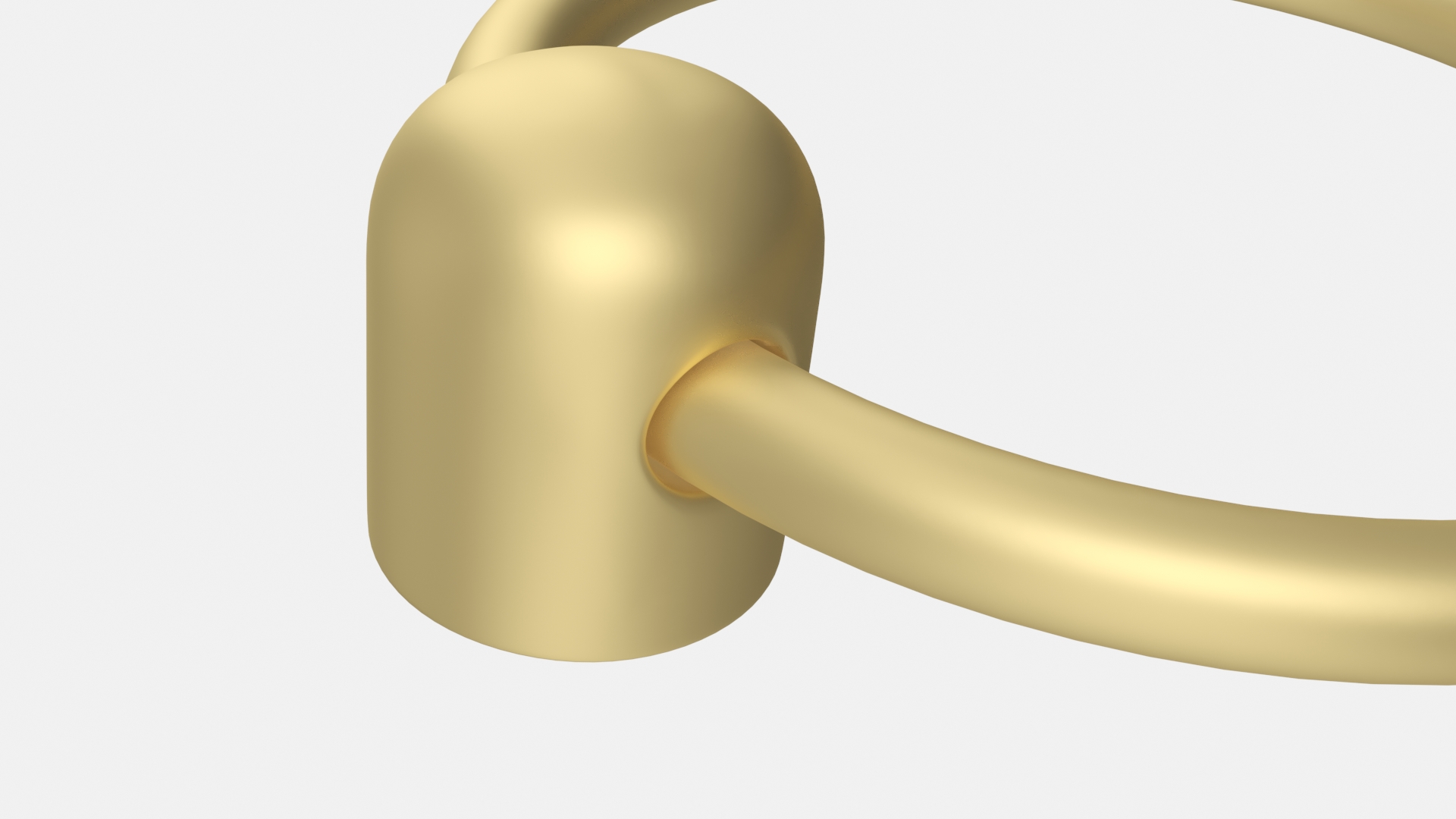 3D Door Handle Ring Gold