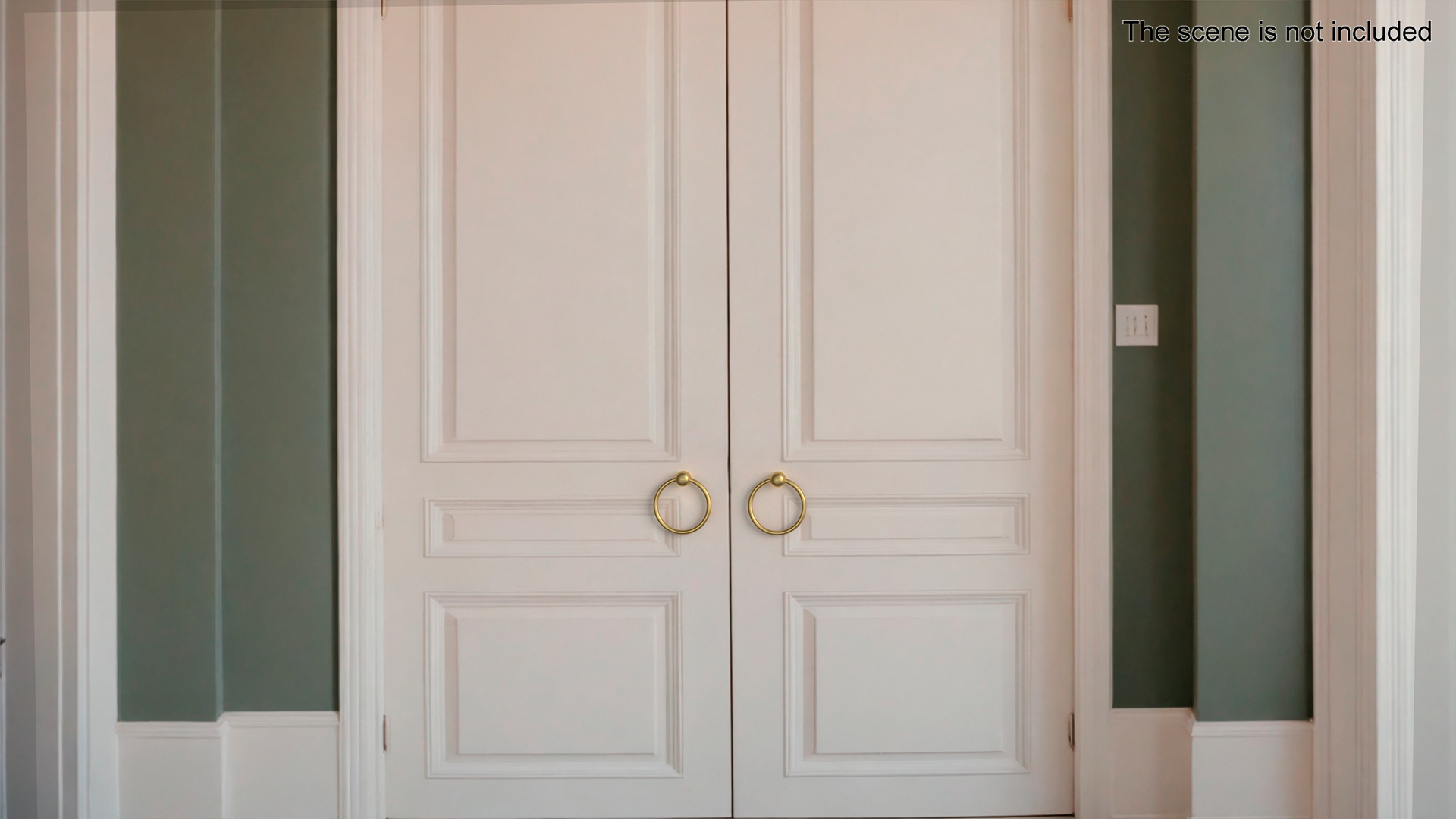 3D Door Handle Ring Gold