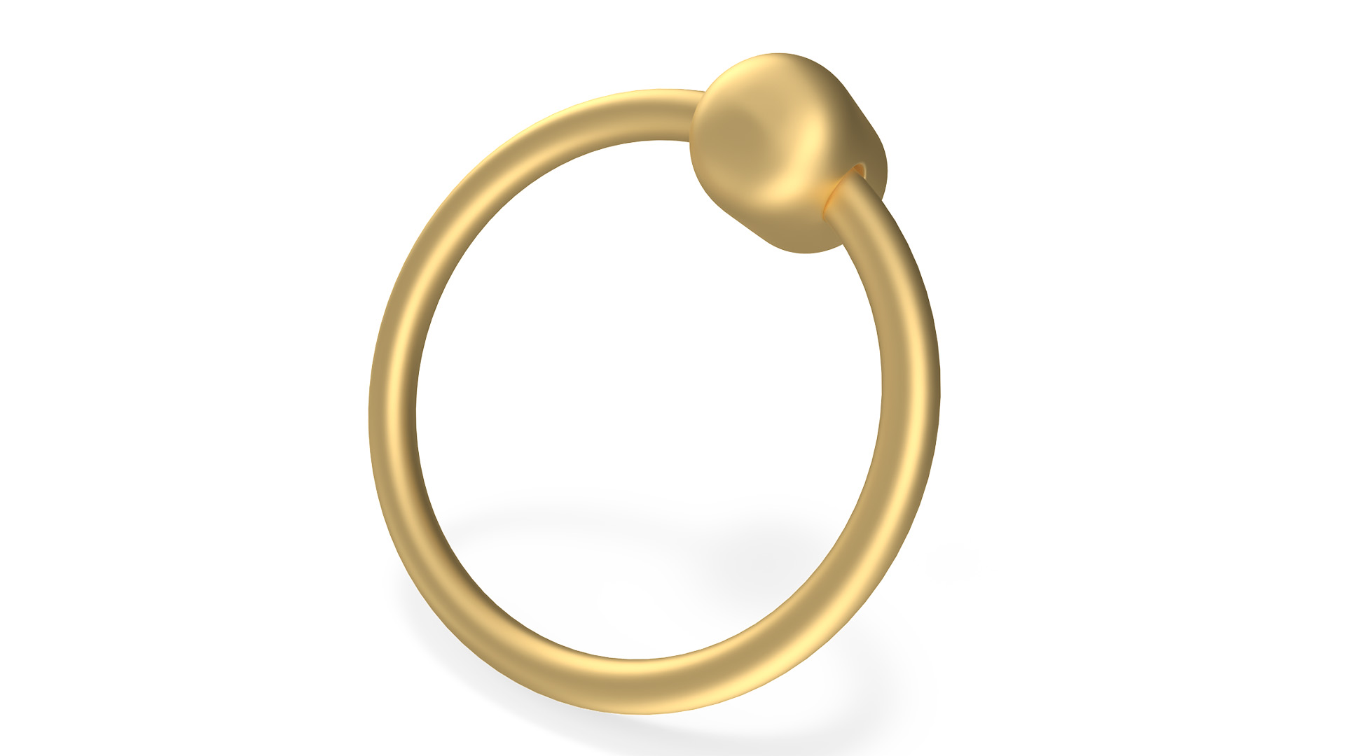 3D Door Handle Ring Gold