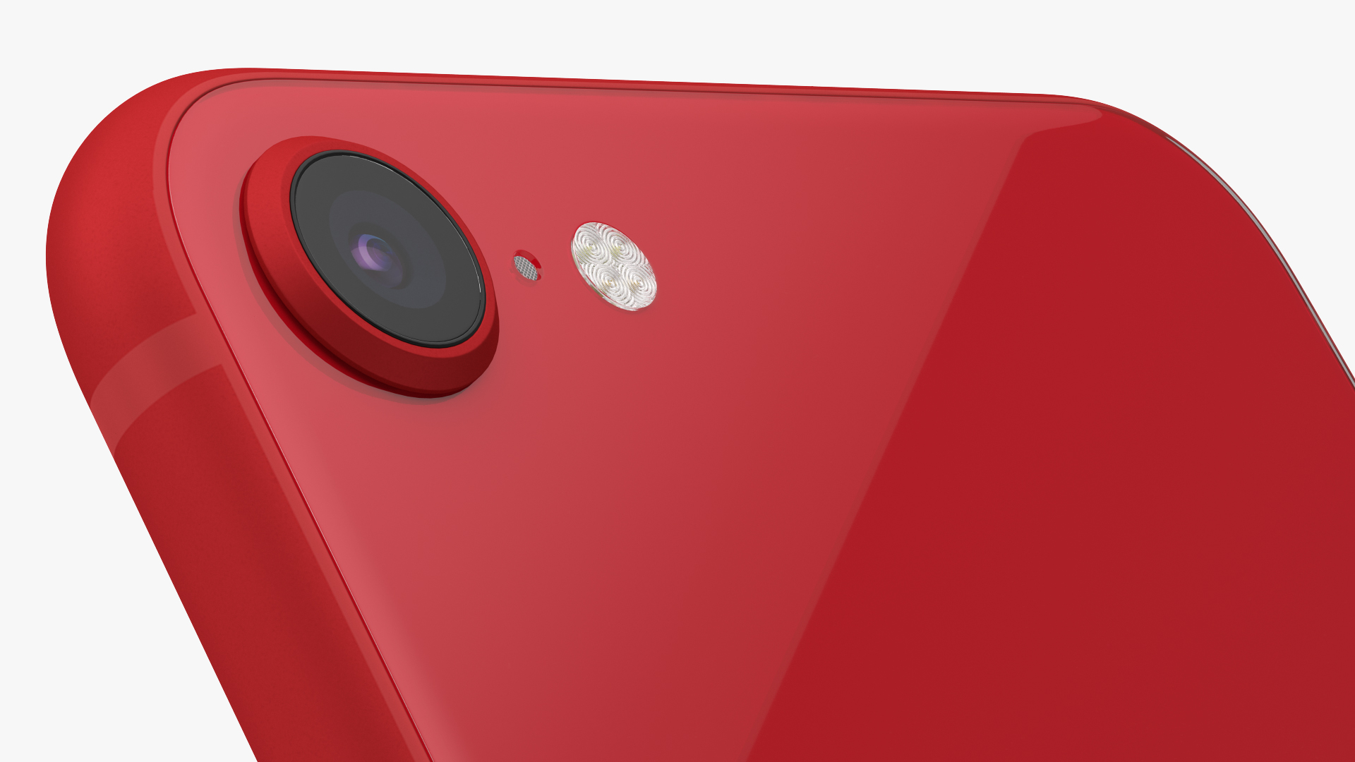 3D iPhone SE 2020 Red model
