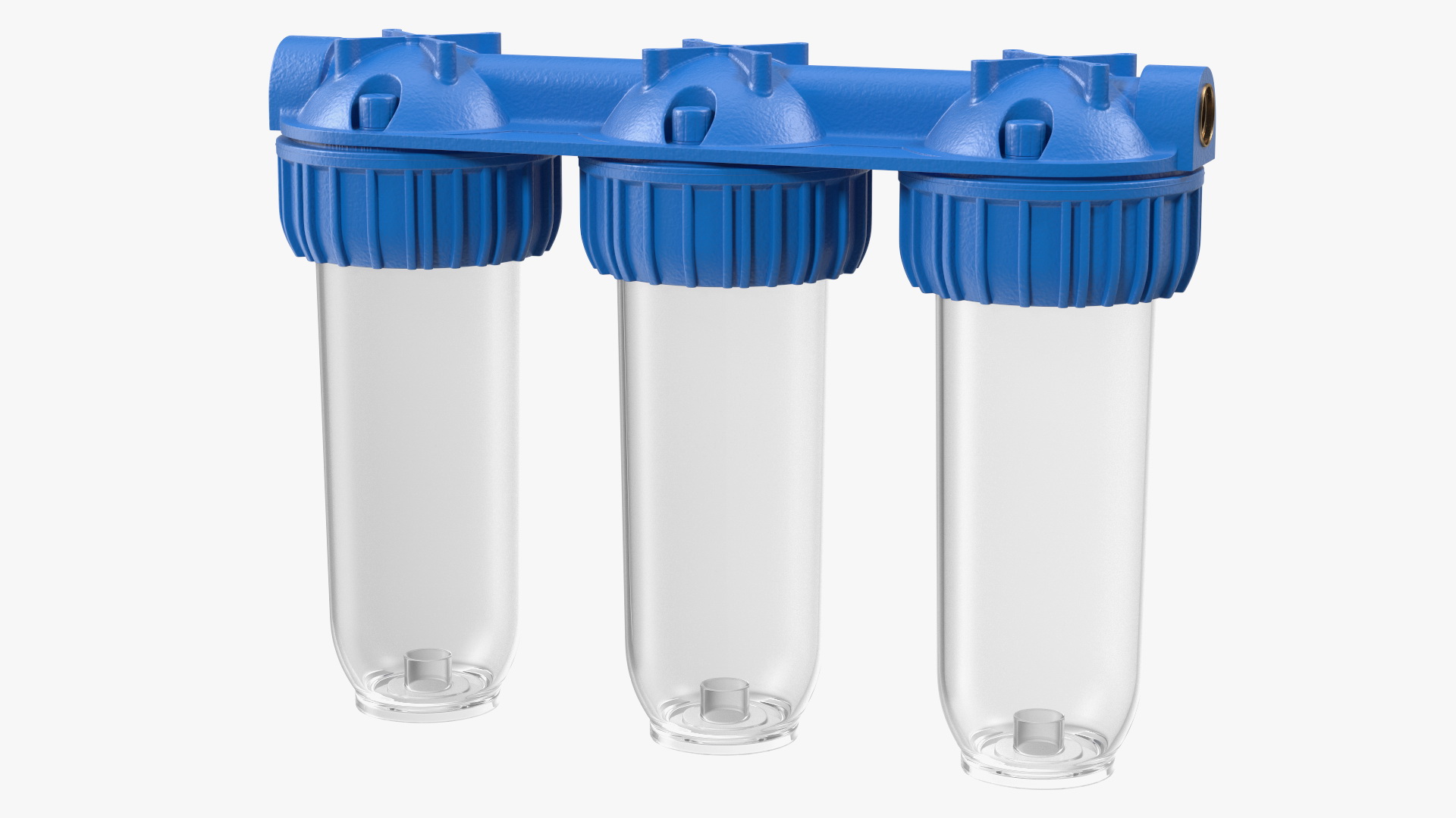 3D model Triple Stage Water Filter Housing Transparent