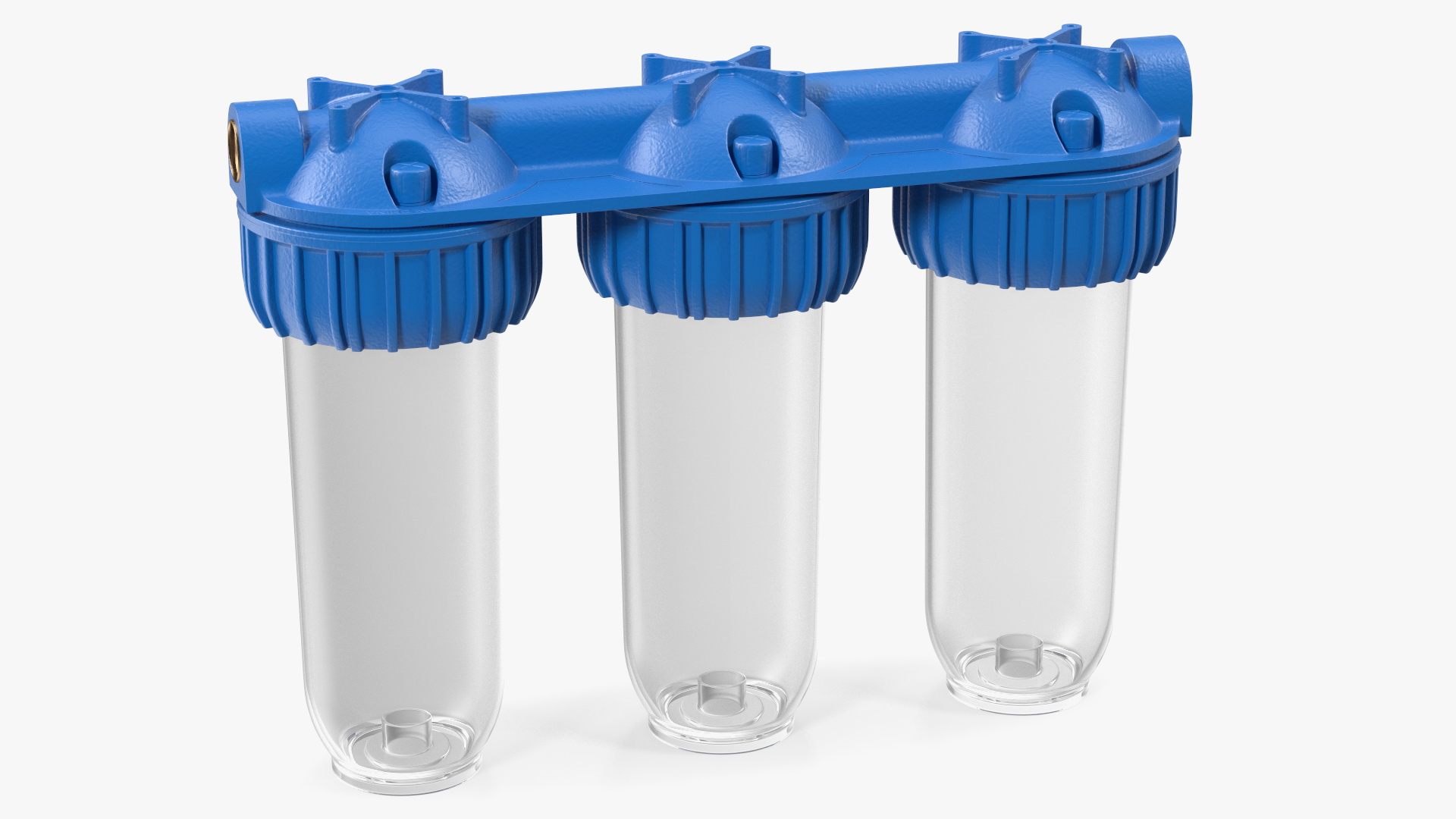 3D model Triple Stage Water Filter Housing Transparent