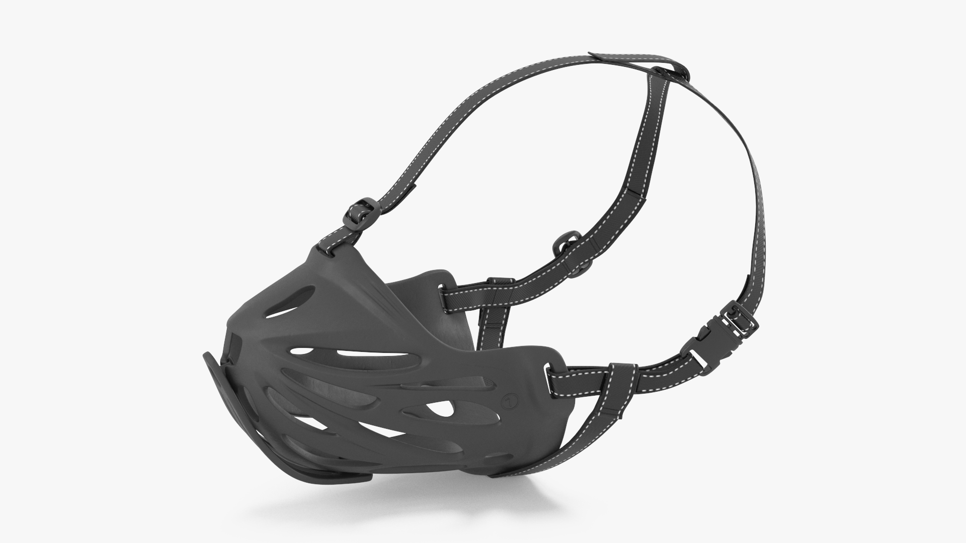 3D model Labrador Dog White with Muzzle