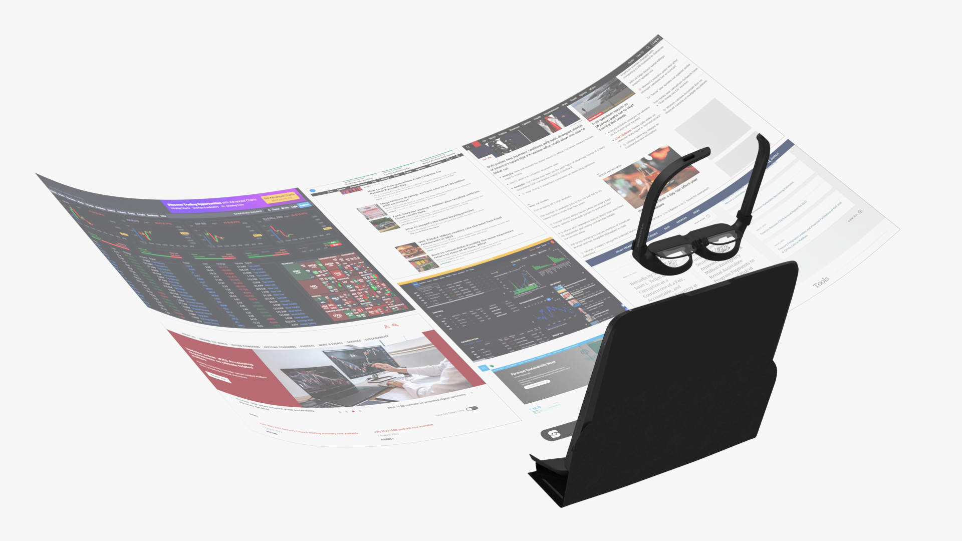 3D Spacetop Augmented Reality Laptop with Glasses