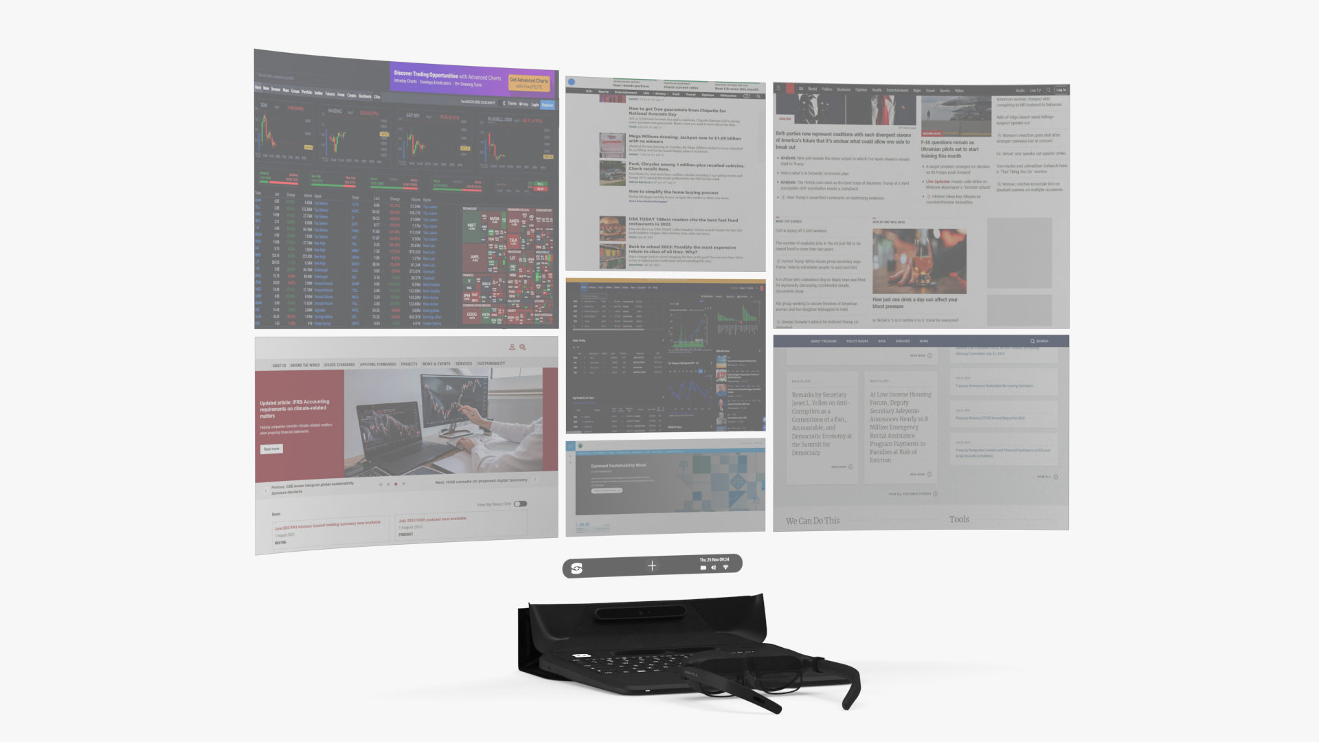 3D Spacetop Augmented Reality Laptop with Glasses