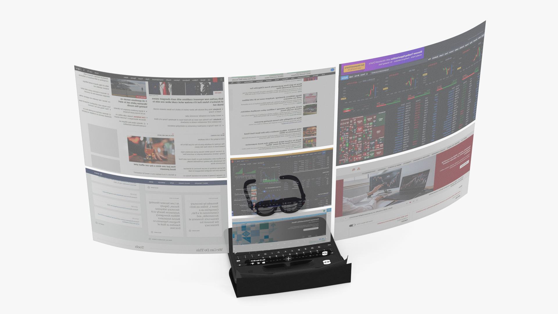 3D Spacetop Augmented Reality Laptop with Glasses