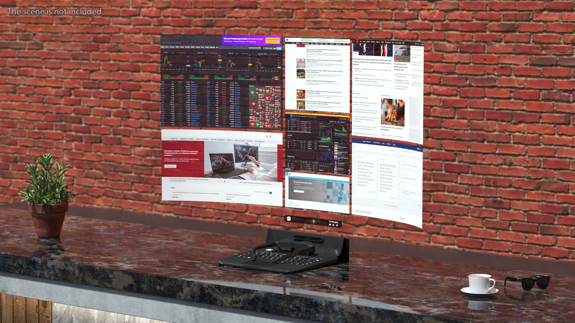 3D Spacetop Augmented Reality Laptop with Glasses