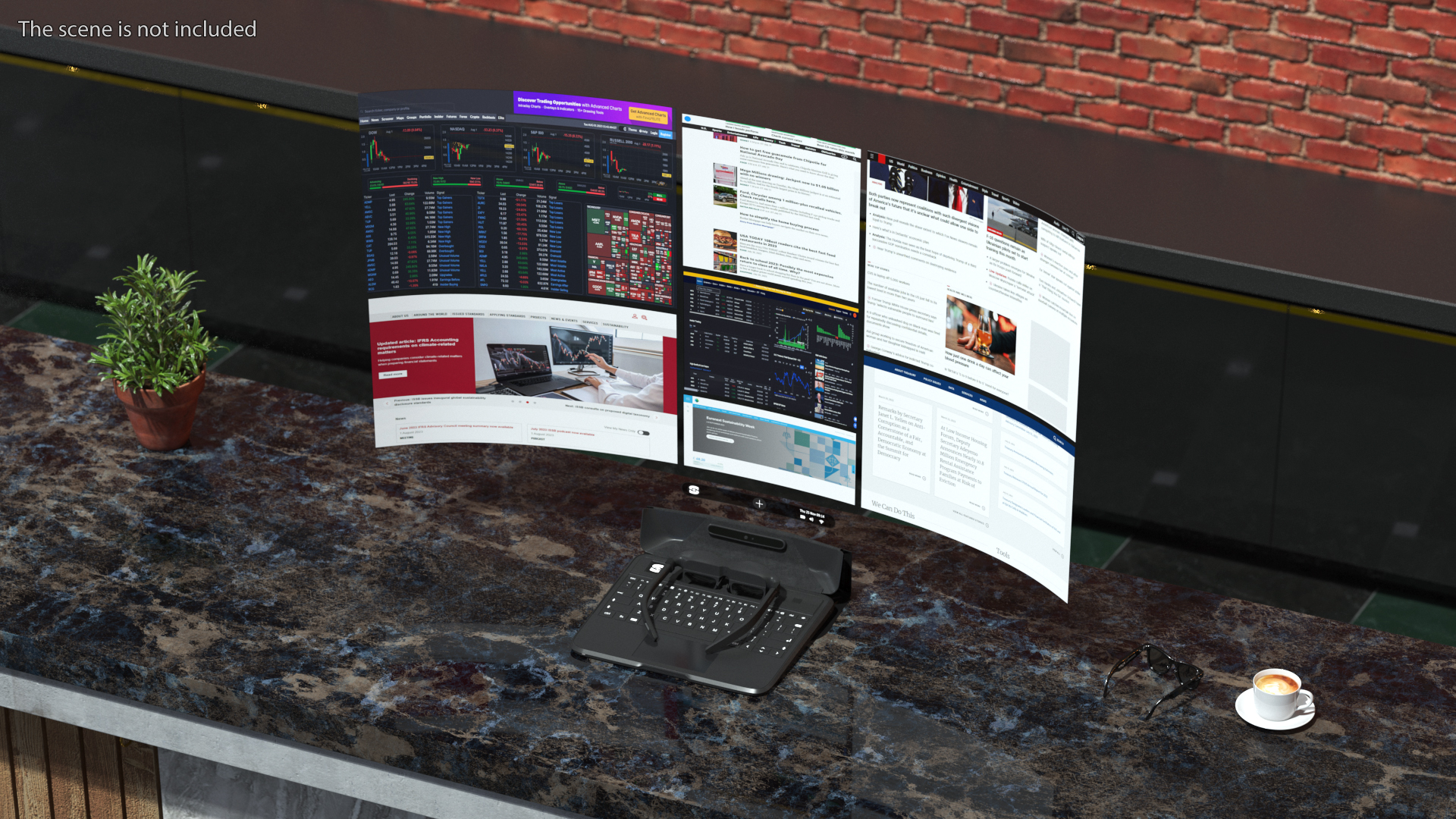 3D Spacetop Augmented Reality Laptop with Glasses
