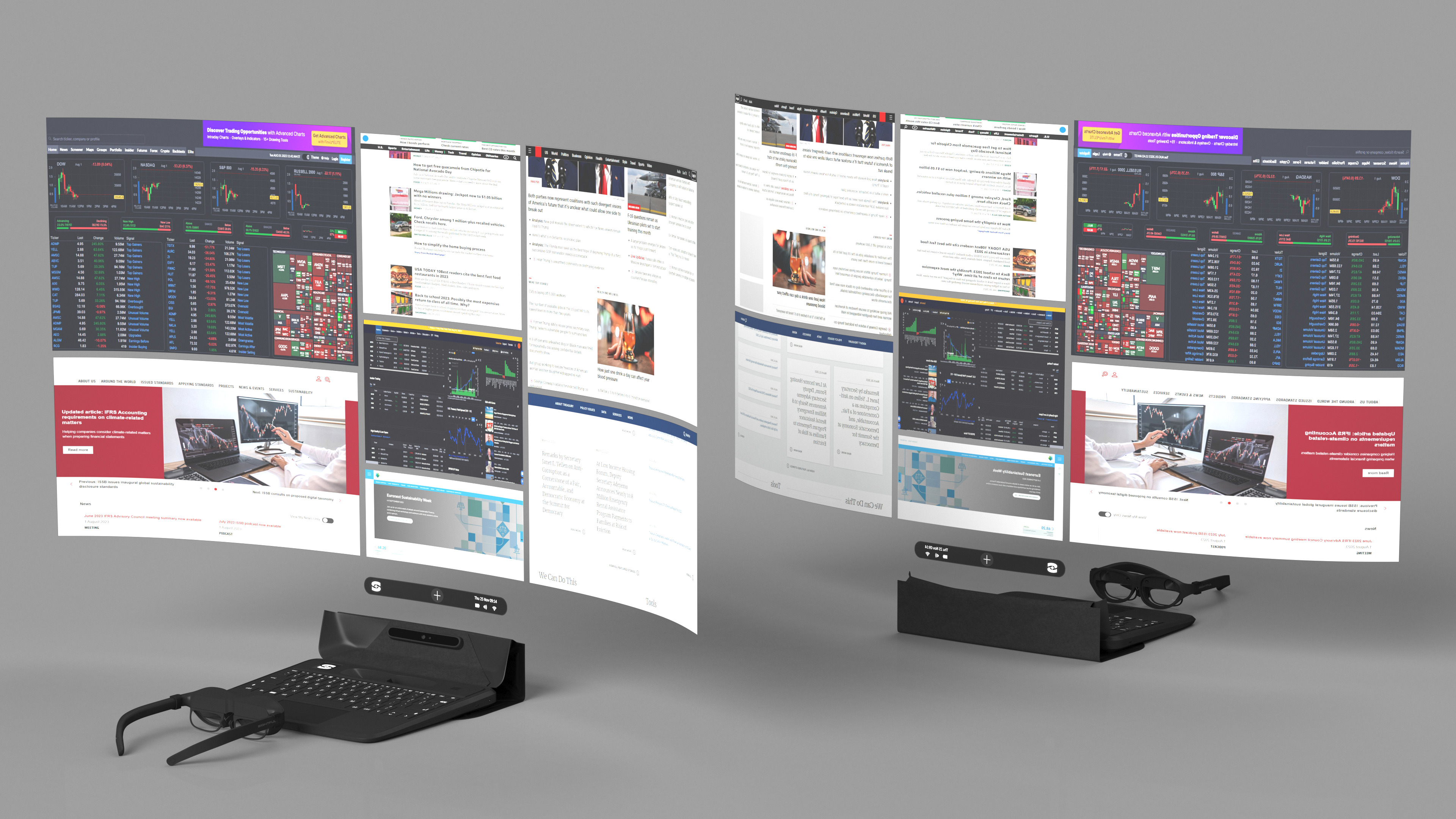 3D Spacetop Augmented Reality Laptop with Glasses