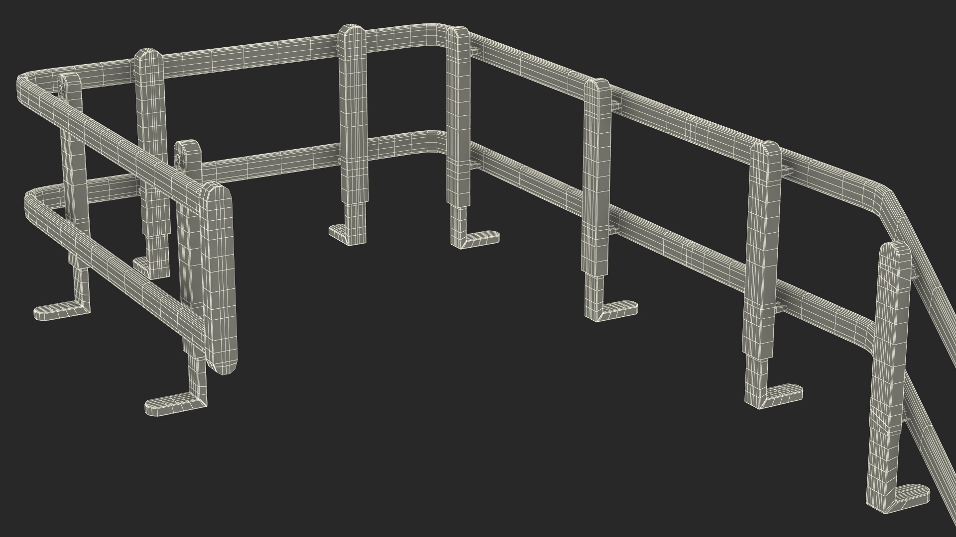 3D model Vimec V65 Curved Rail Platform Stairlift
