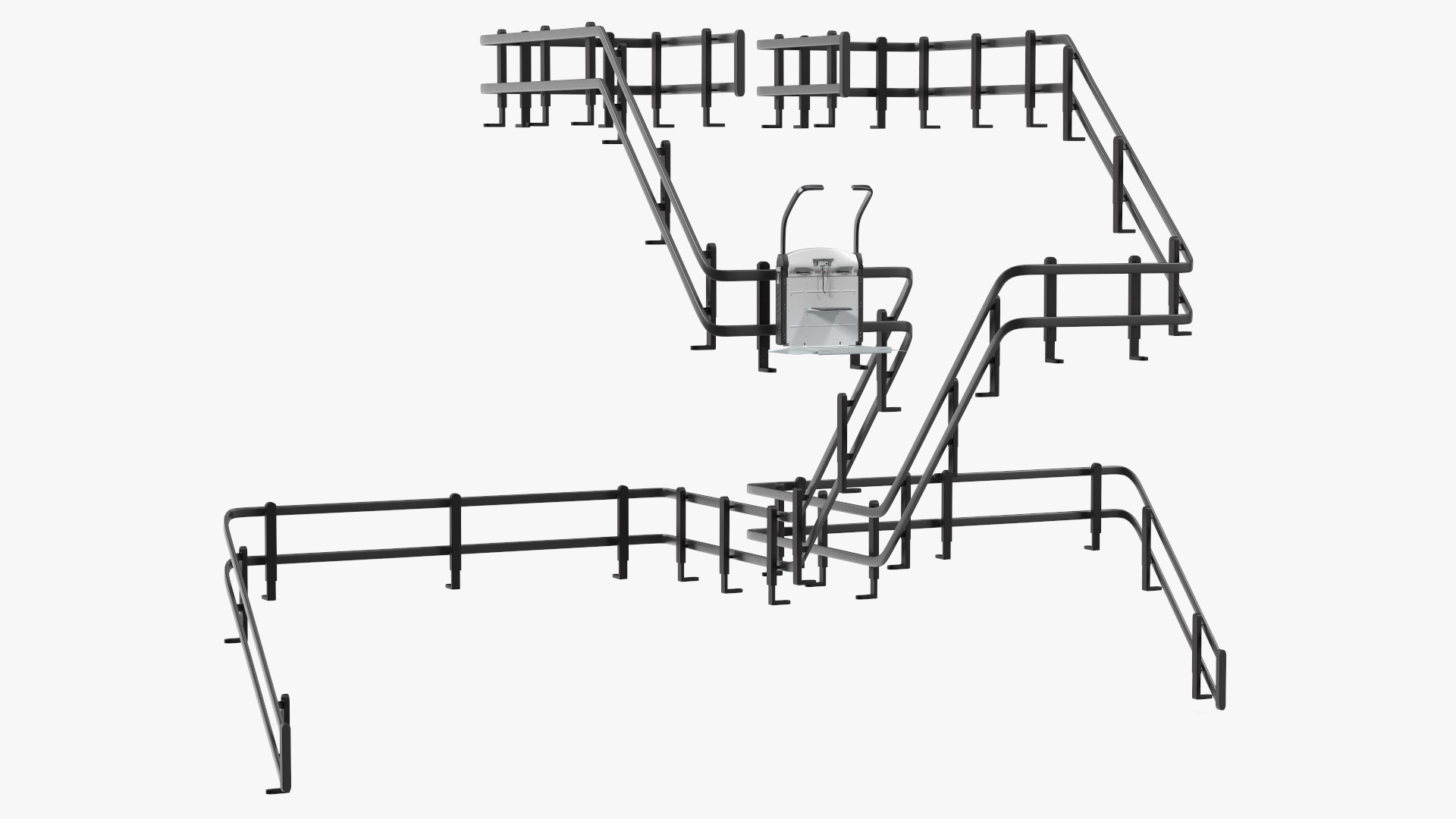 3D model Vimec V65 Curved Rail Platform Stairlift