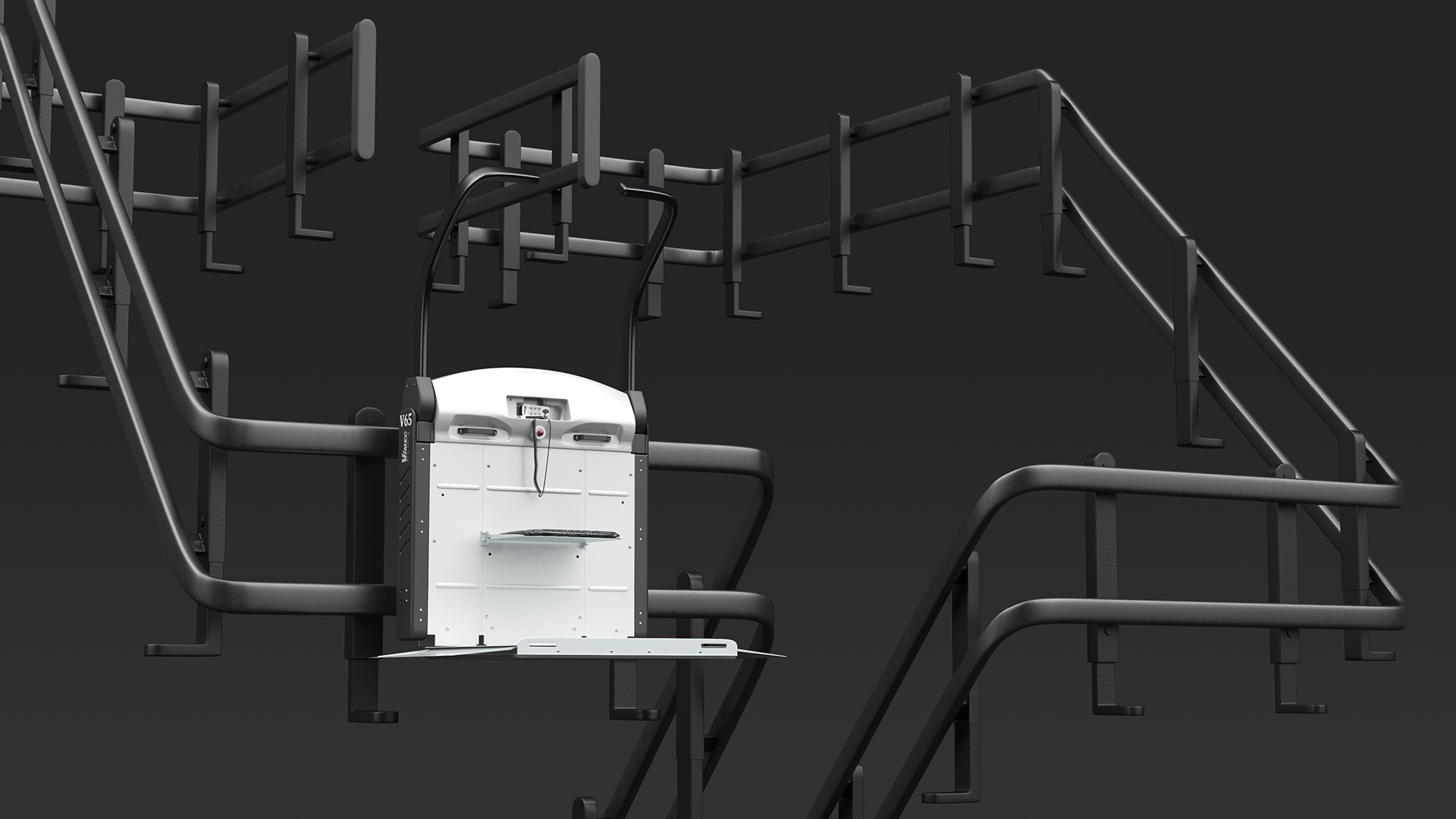 3D model Vimec V65 Curved Rail Platform Stairlift