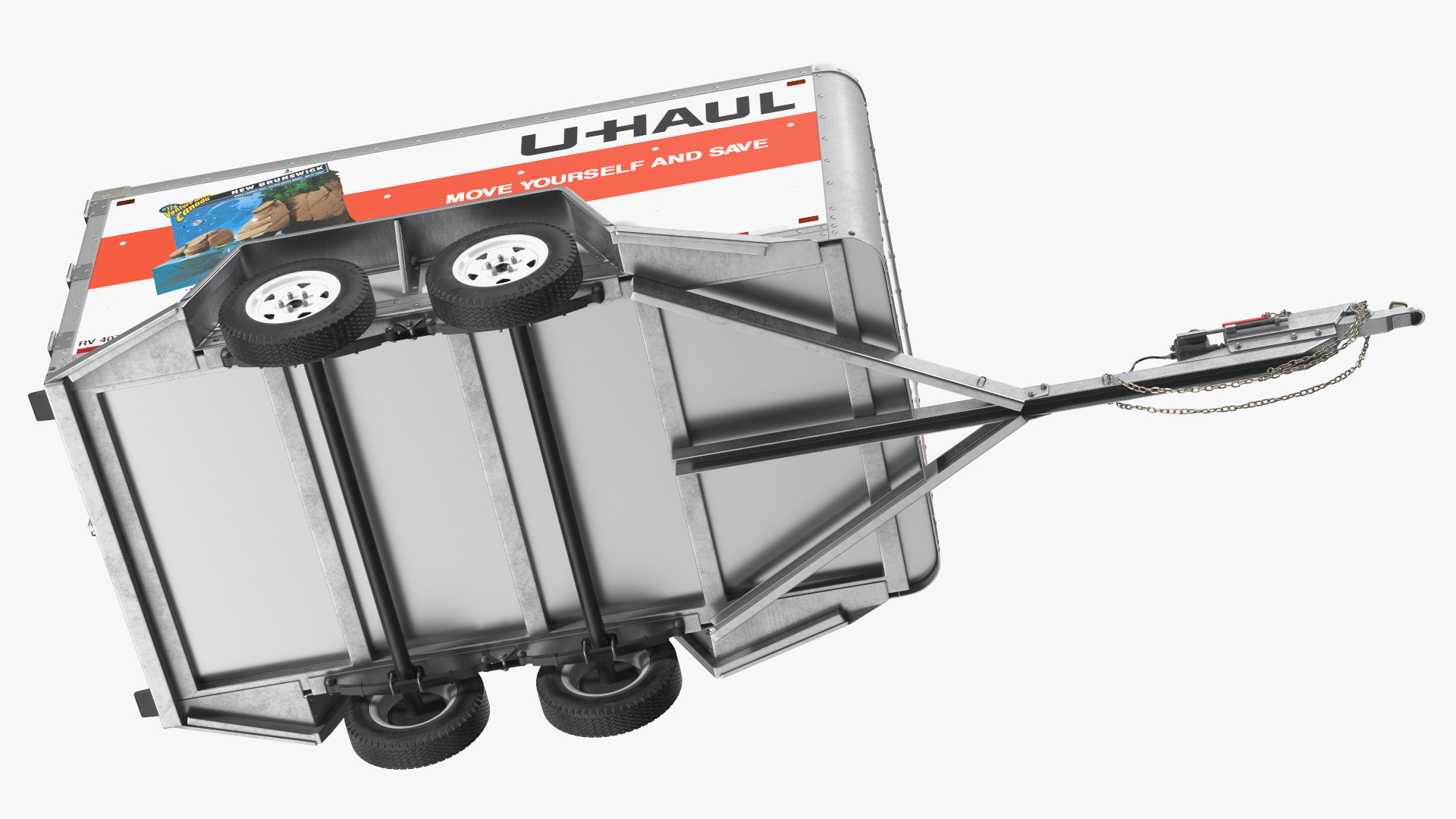 3D model U-Haul 6x12 Cargo Trailer