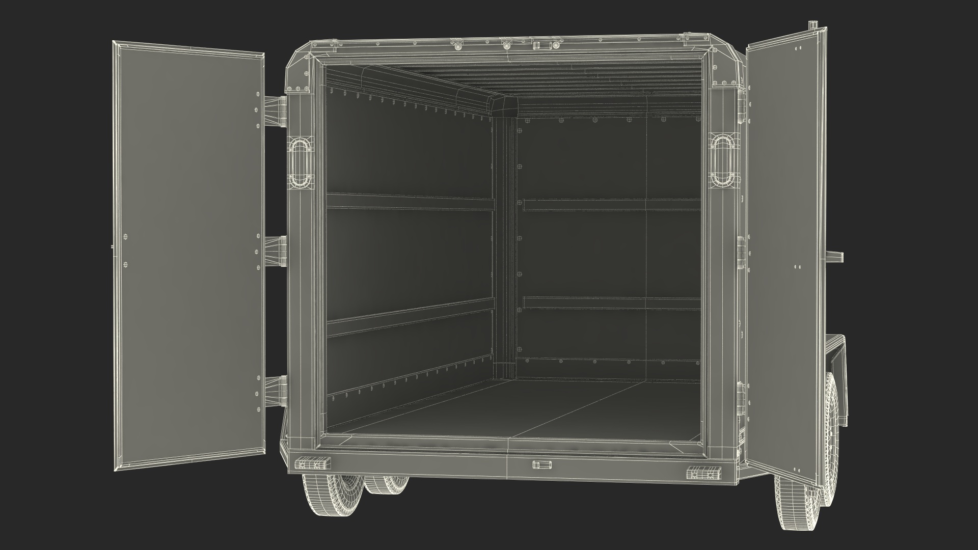 3D model U-Haul 6x12 Cargo Trailer