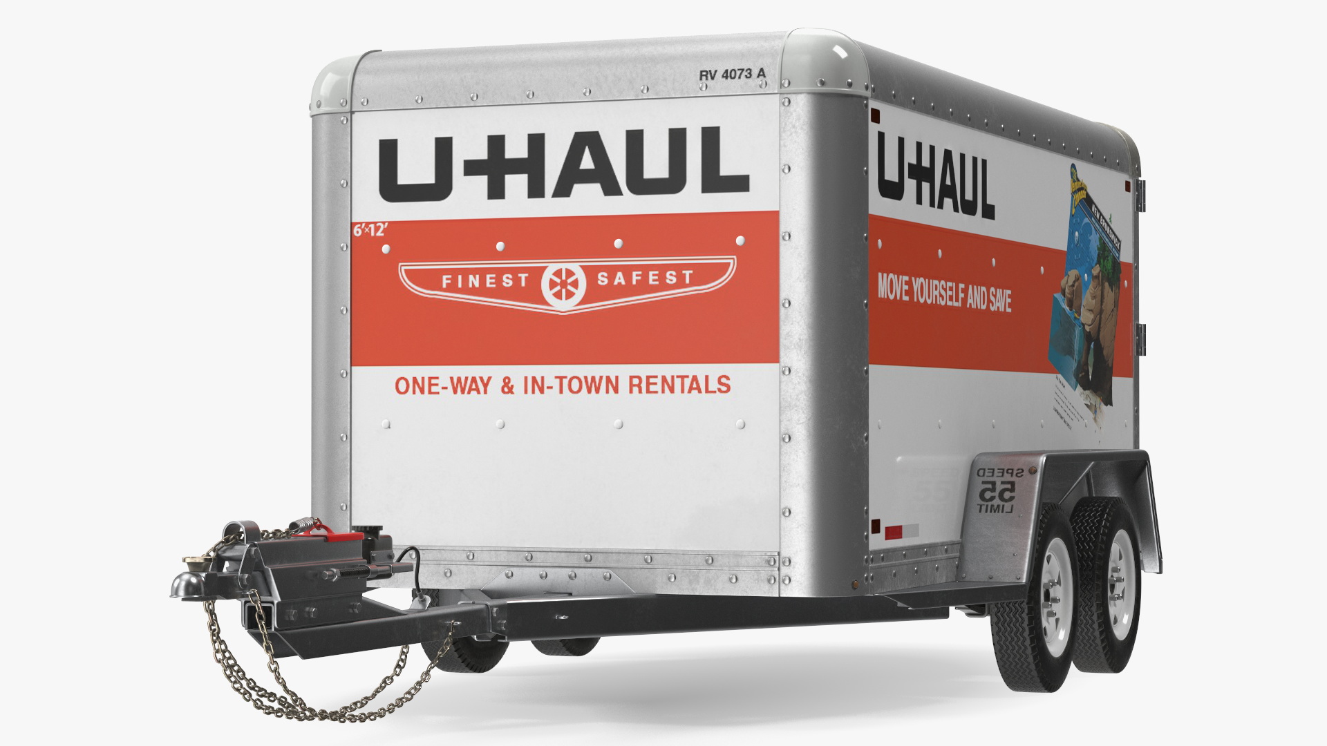 3D model U-Haul 6x12 Cargo Trailer
