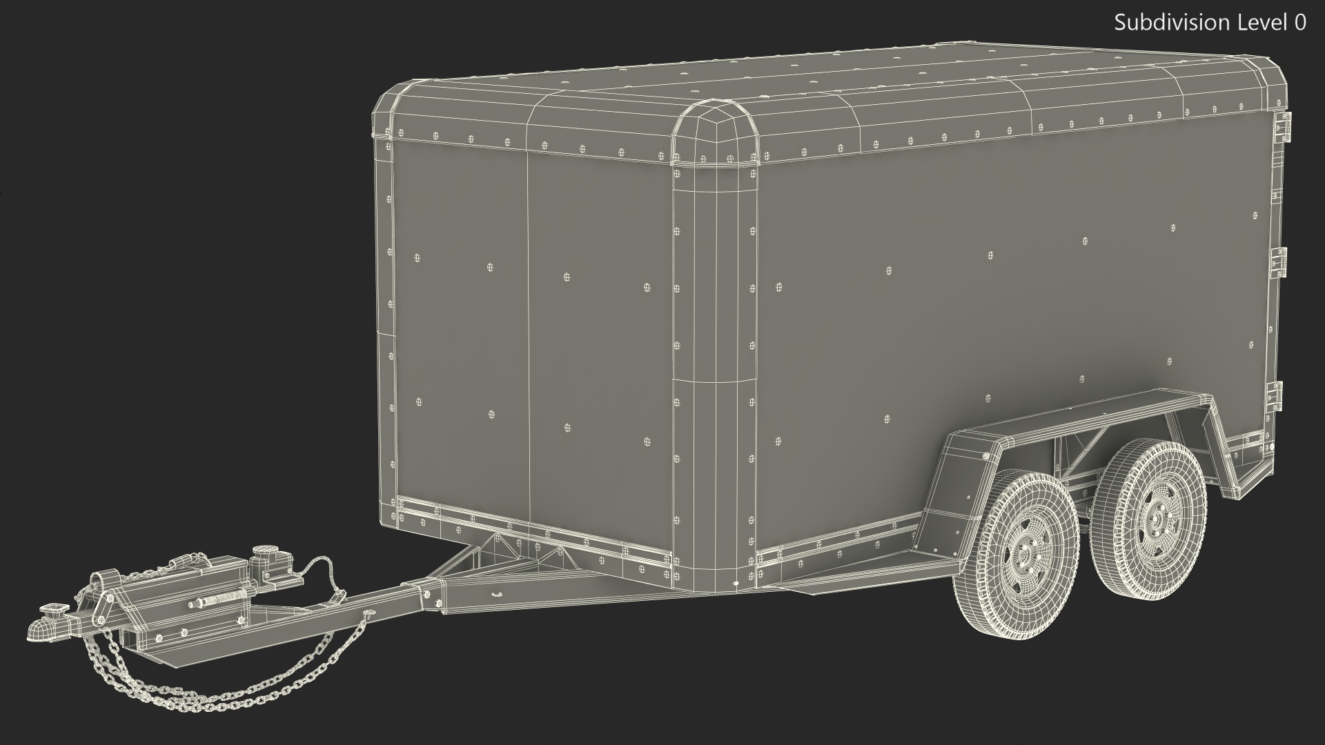 3D model U-Haul 6x12 Cargo Trailer
