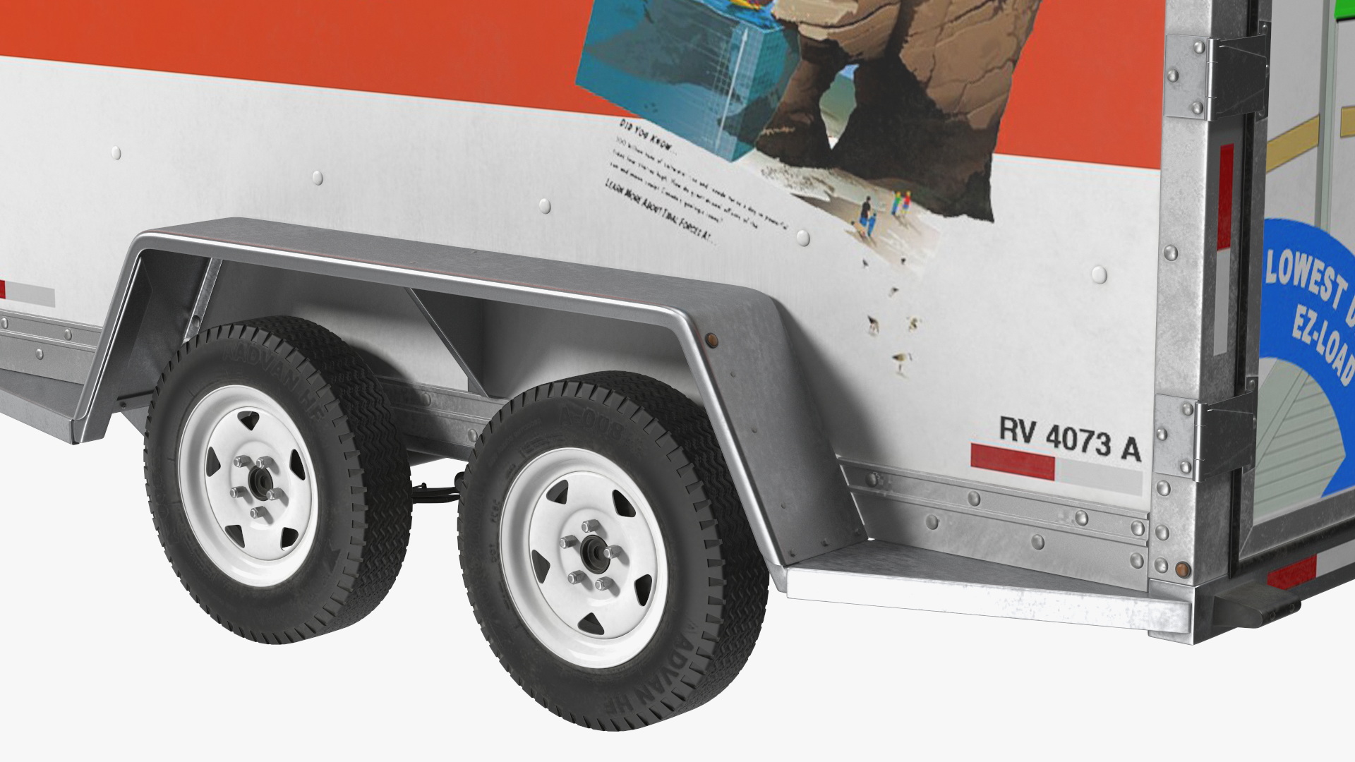 3D model U-Haul 6x12 Cargo Trailer