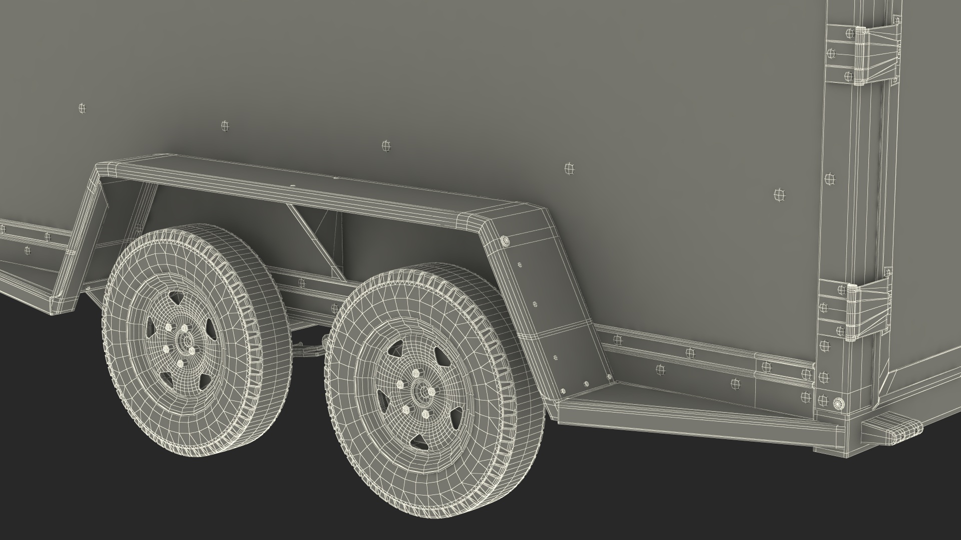 3D model U-Haul 6x12 Cargo Trailer