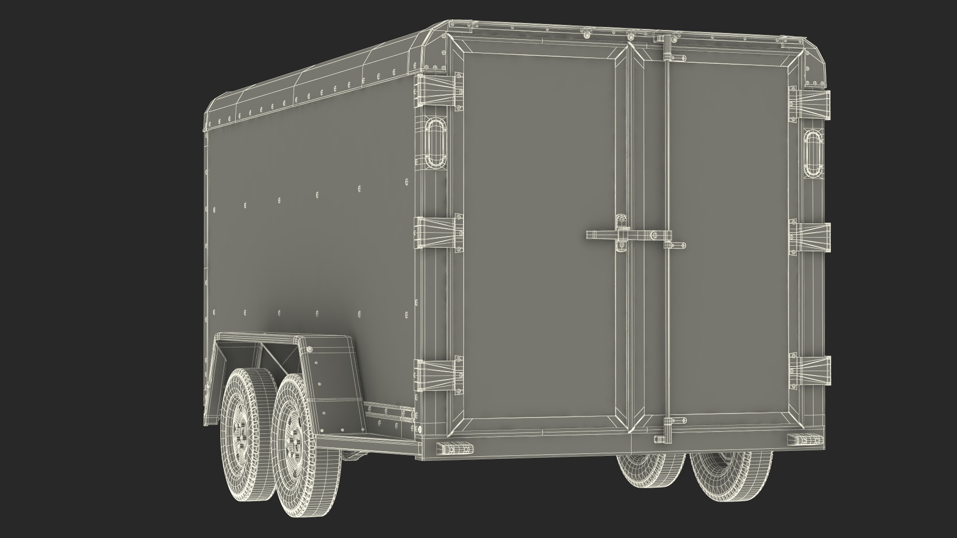 3D model U-Haul 6x12 Cargo Trailer