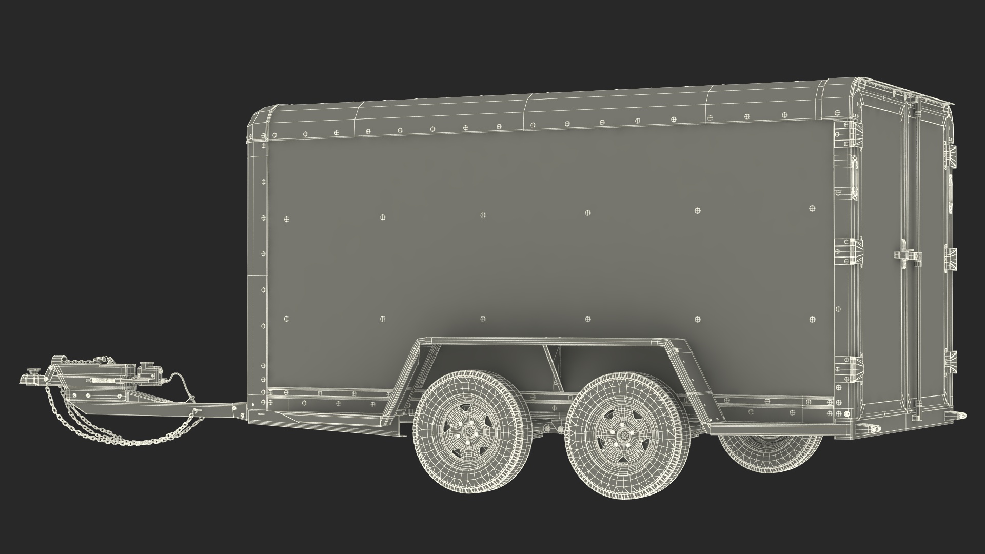 3D model U-Haul 6x12 Cargo Trailer