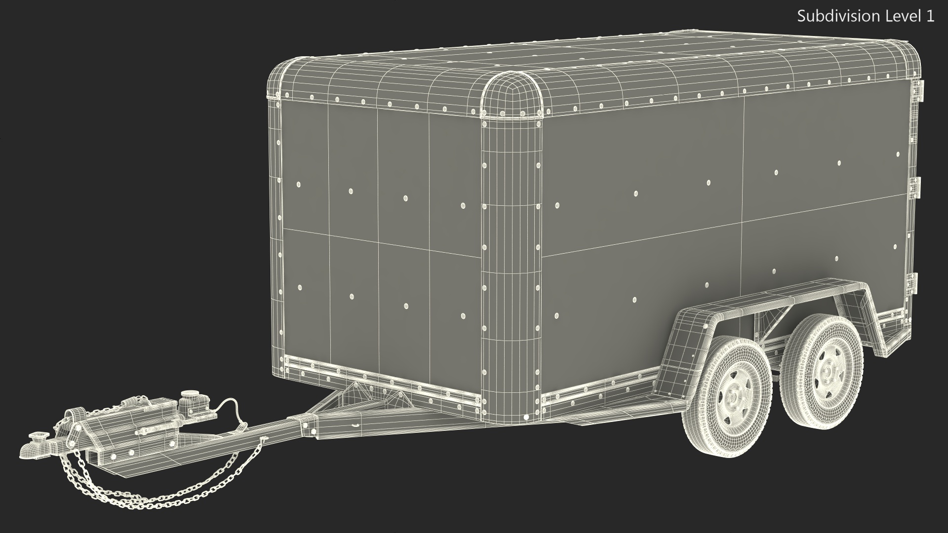 3D model U-Haul 6x12 Cargo Trailer