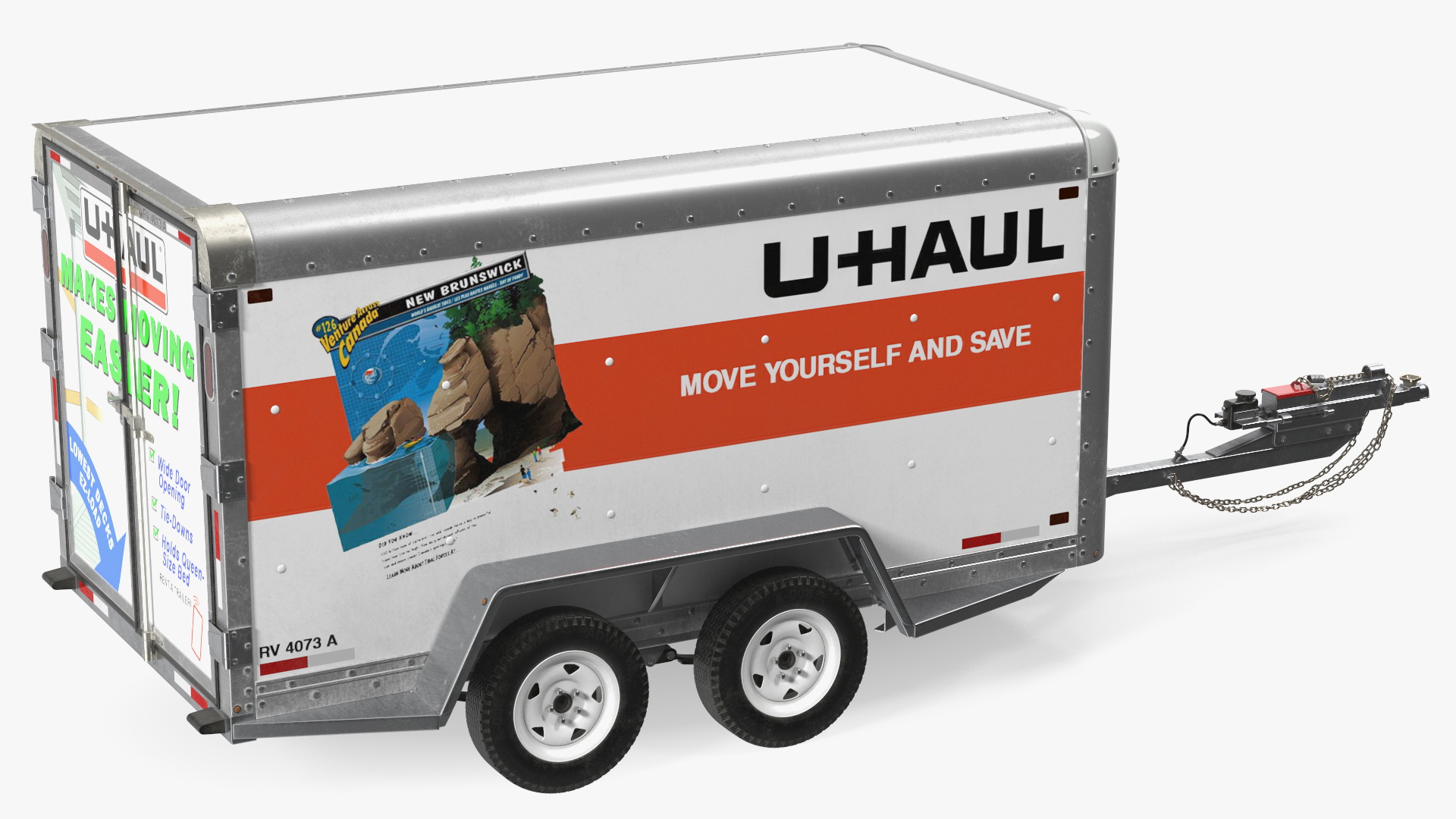 3D model U-Haul 6x12 Cargo Trailer