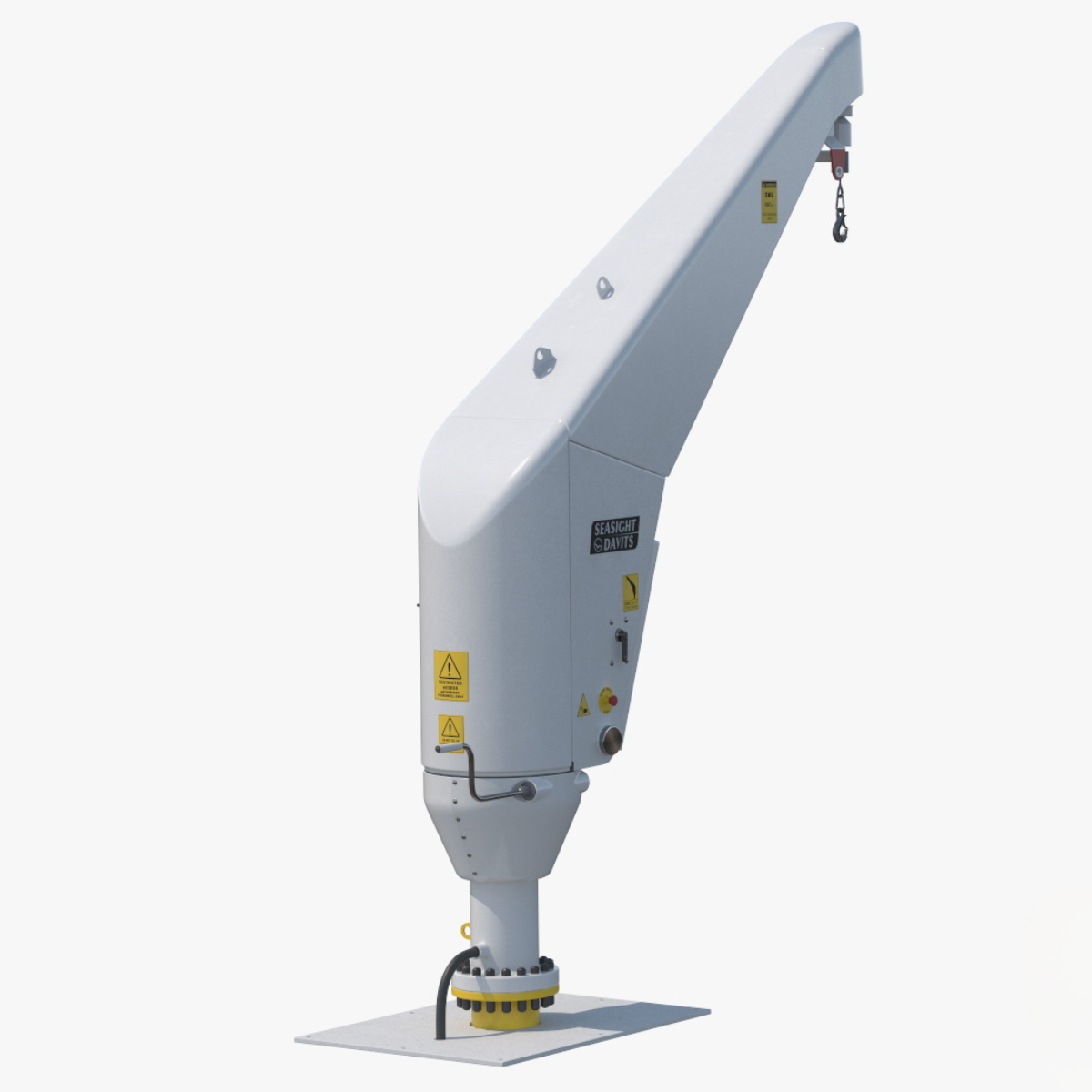Seasight Davits Crane for Wind Farms Rigged for Cinema 4D 3D
