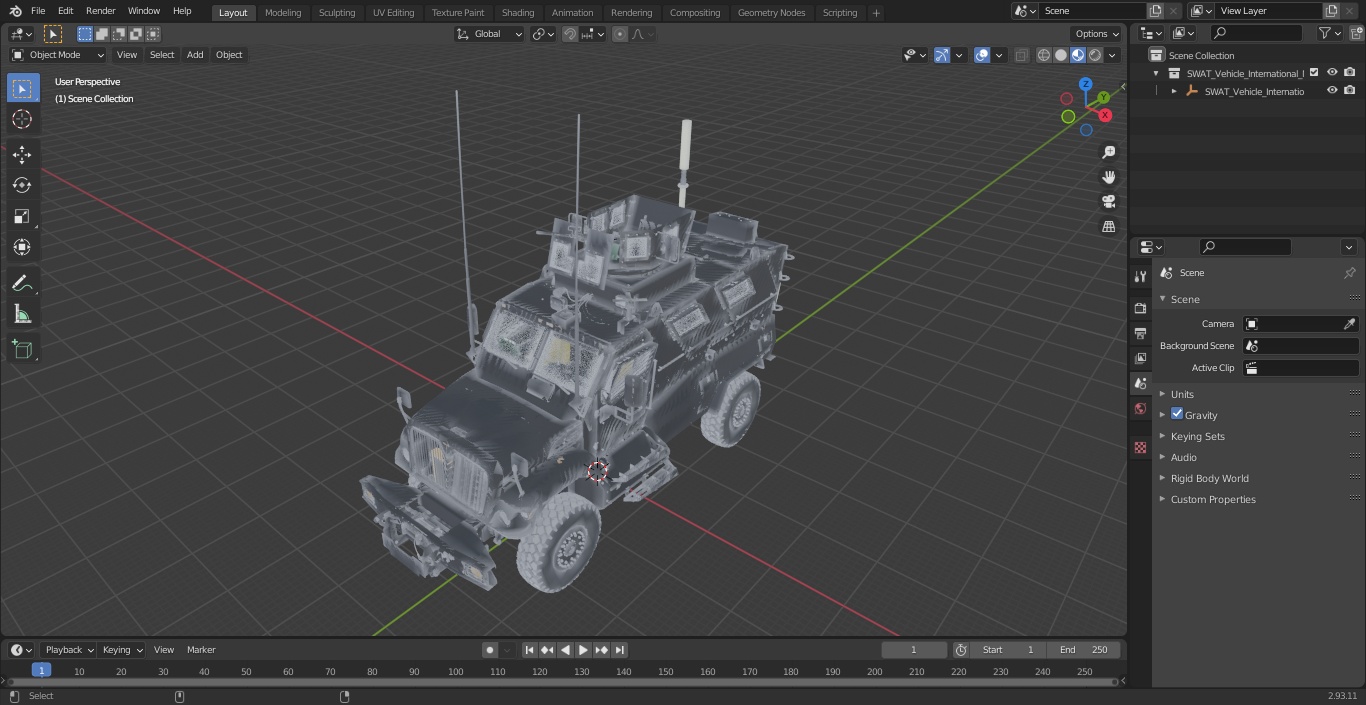 SWAT Vehicle International MaxxPro 3D model