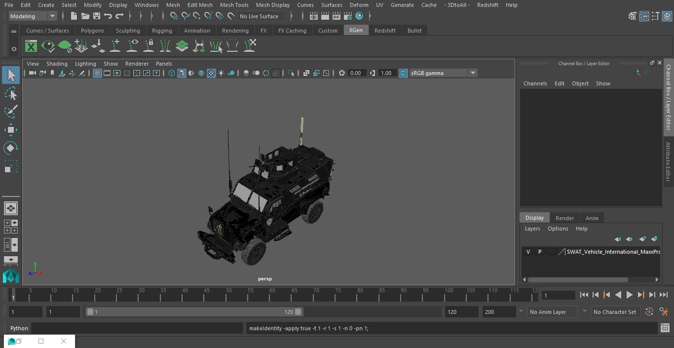 SWAT Vehicle International MaxxPro 3D model