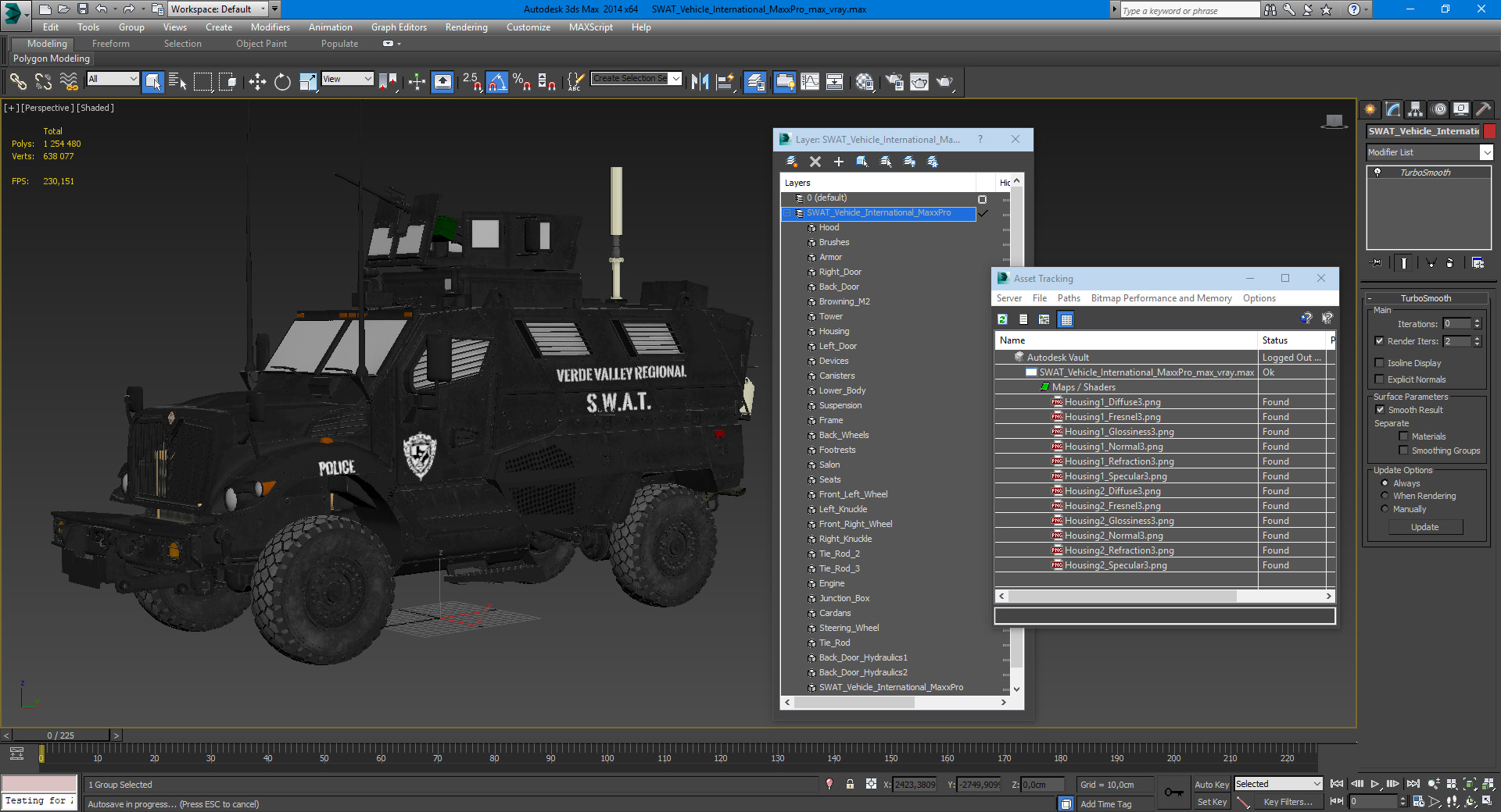 SWAT Vehicle International MaxxPro 3D model