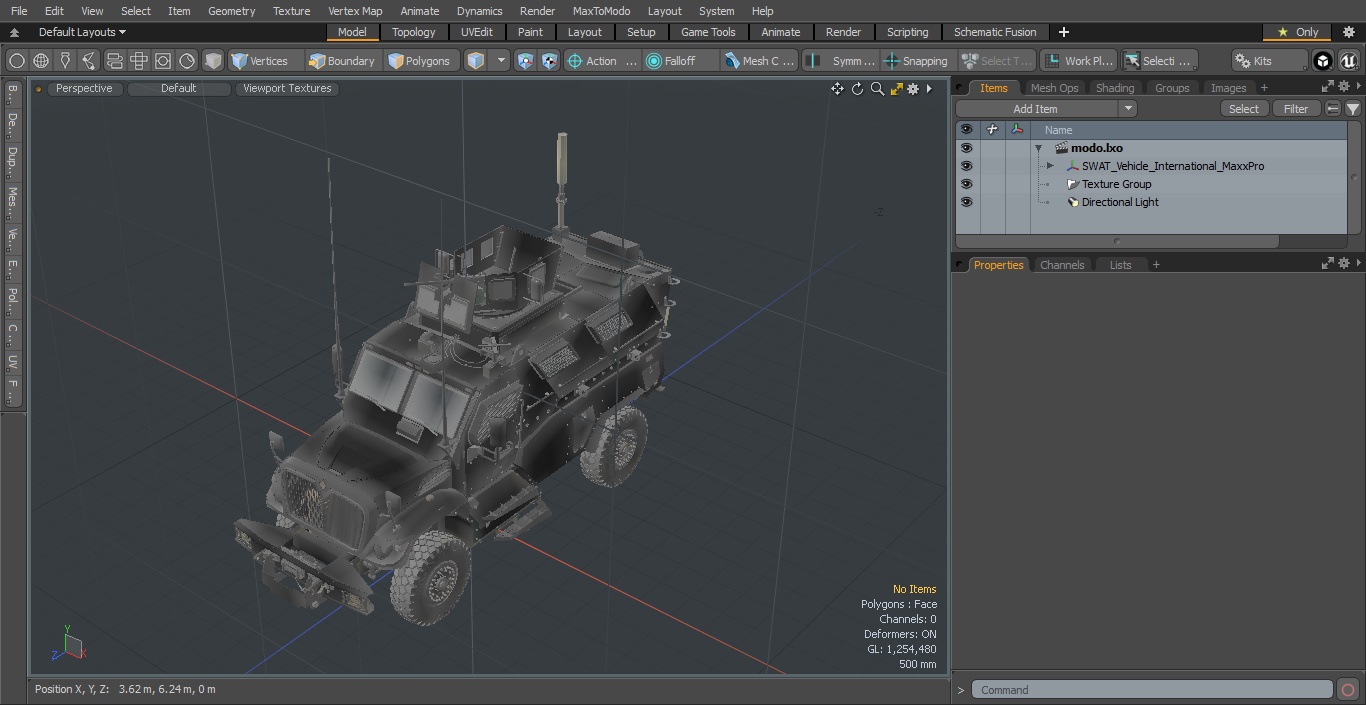 SWAT Vehicle International MaxxPro 3D model