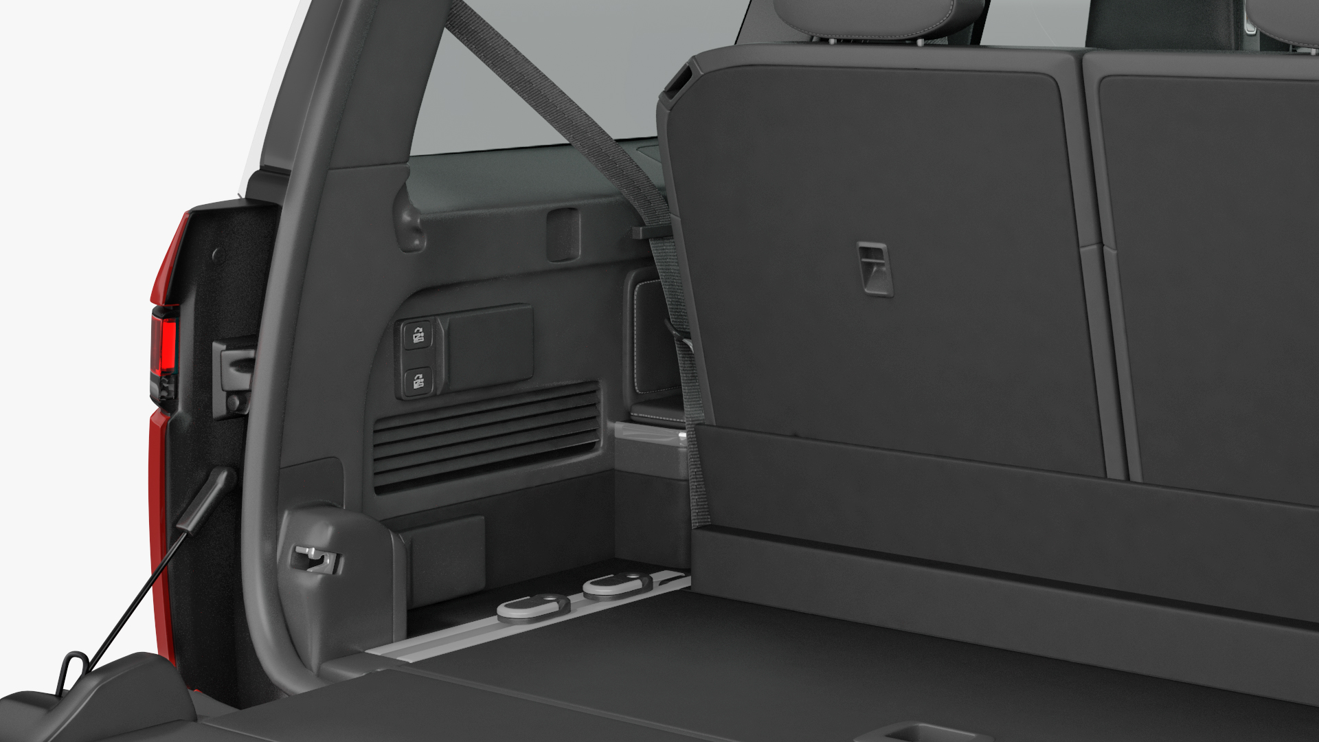 3D model 2023 Rivian R1S SUV Red Rigged