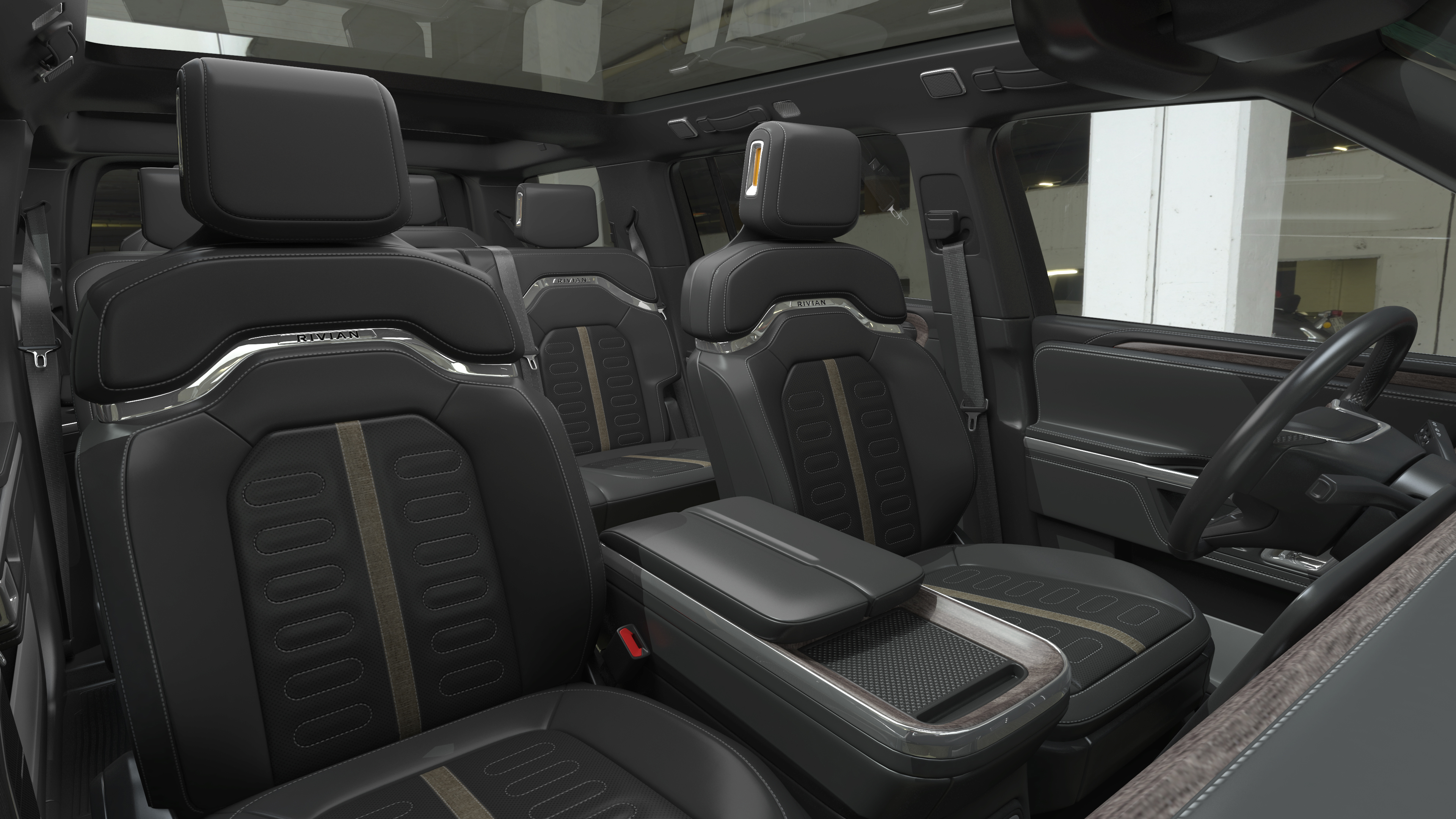 3D model 2023 Rivian R1S SUV Red Rigged