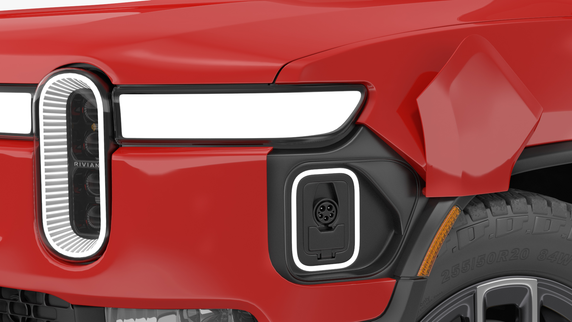 3D model 2023 Rivian R1S SUV Red Rigged