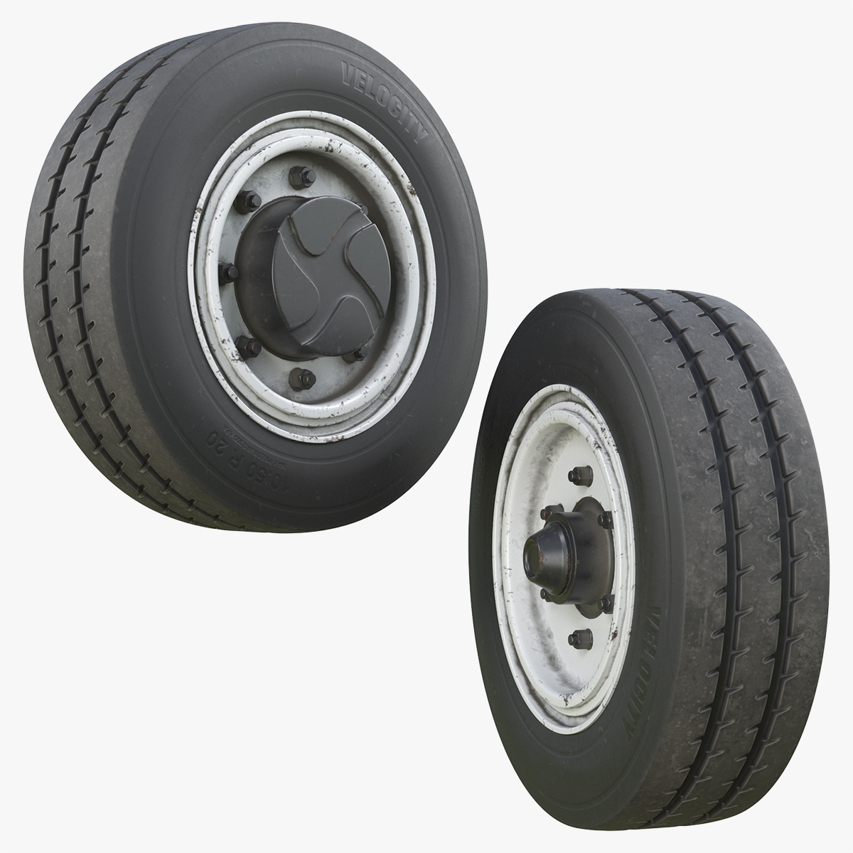 Tow Tractor Wheel Set 3D model preview