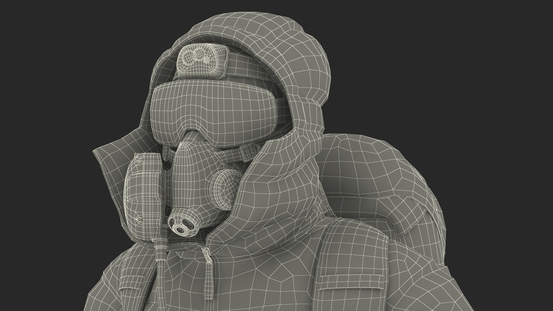 3D Everest Climber in the Snow with a Flag in Hands model