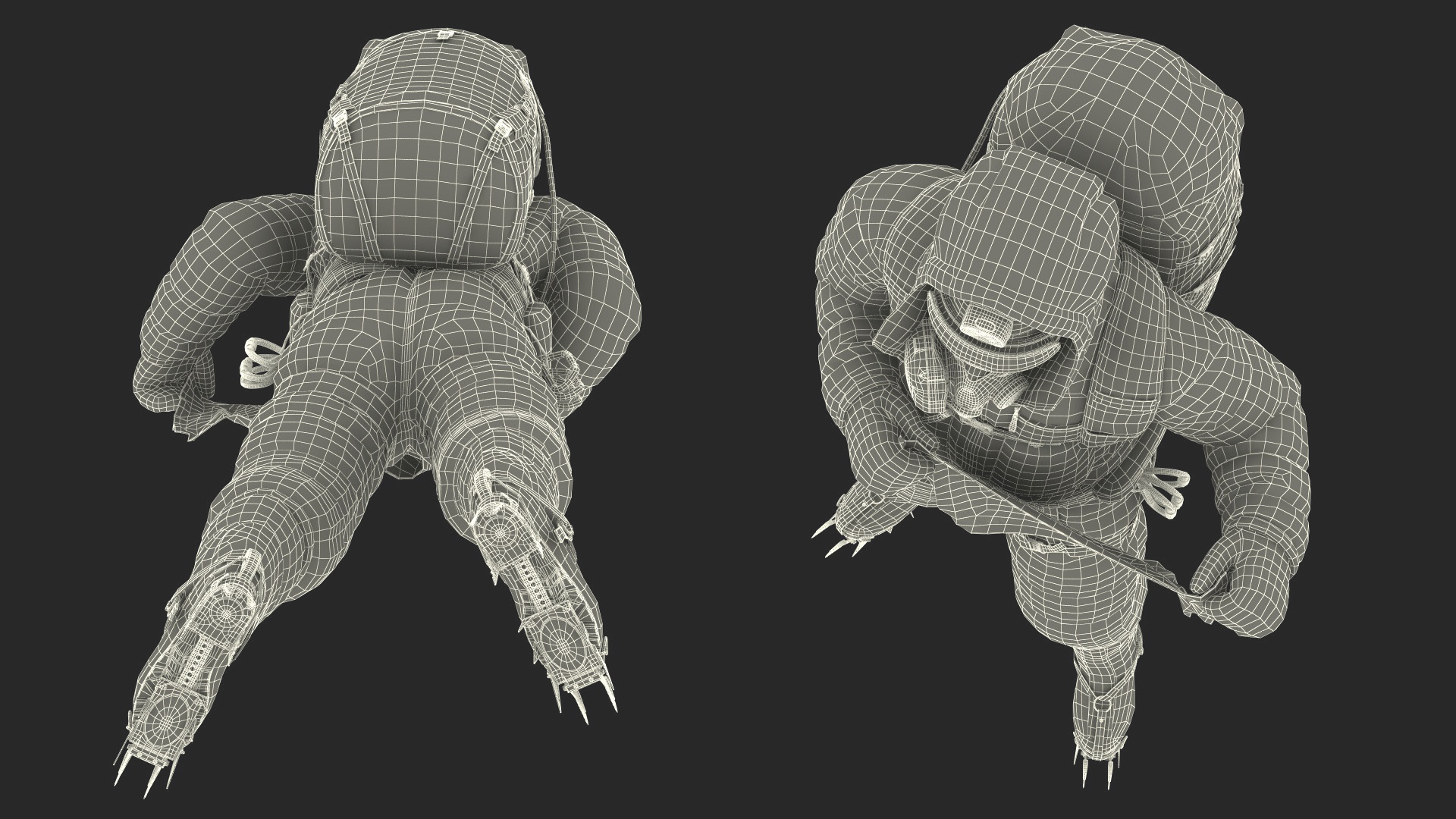 3D Everest Climber in the Snow with a Flag in Hands model