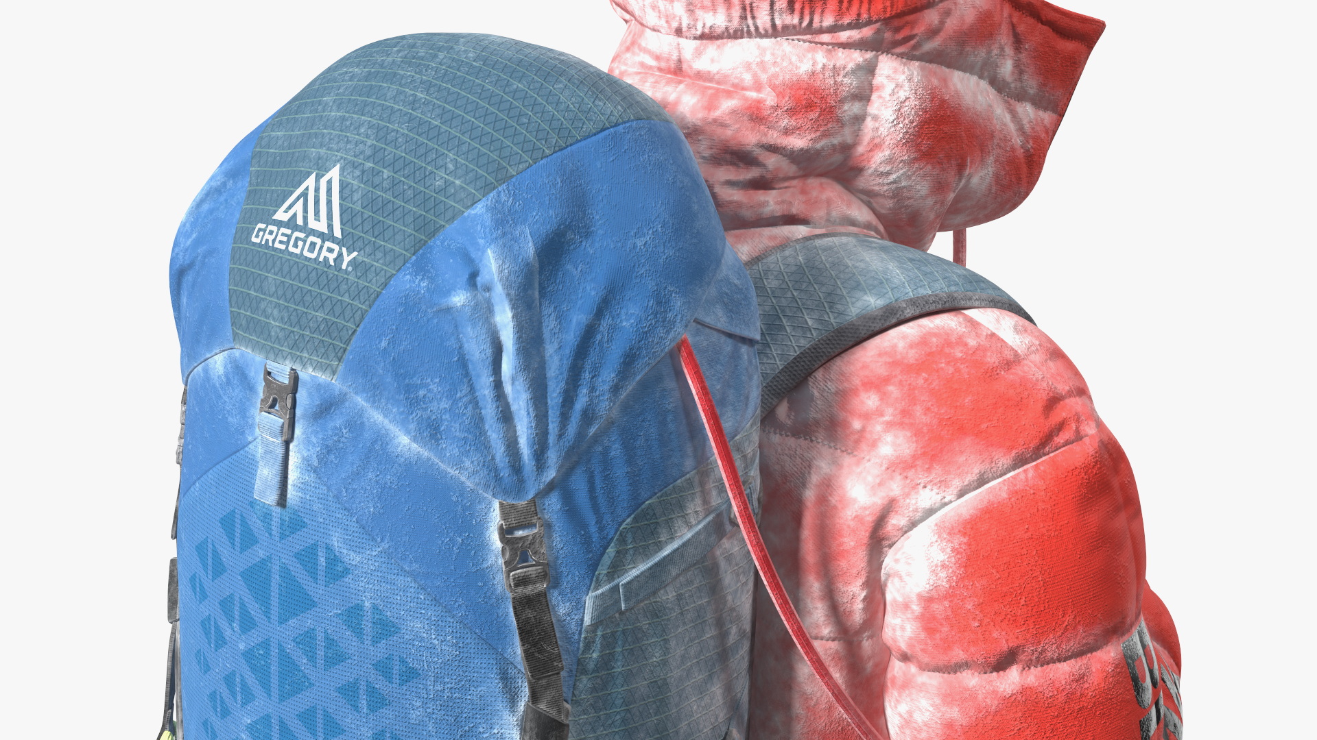 3D Everest Climber in the Snow with a Flag in Hands model