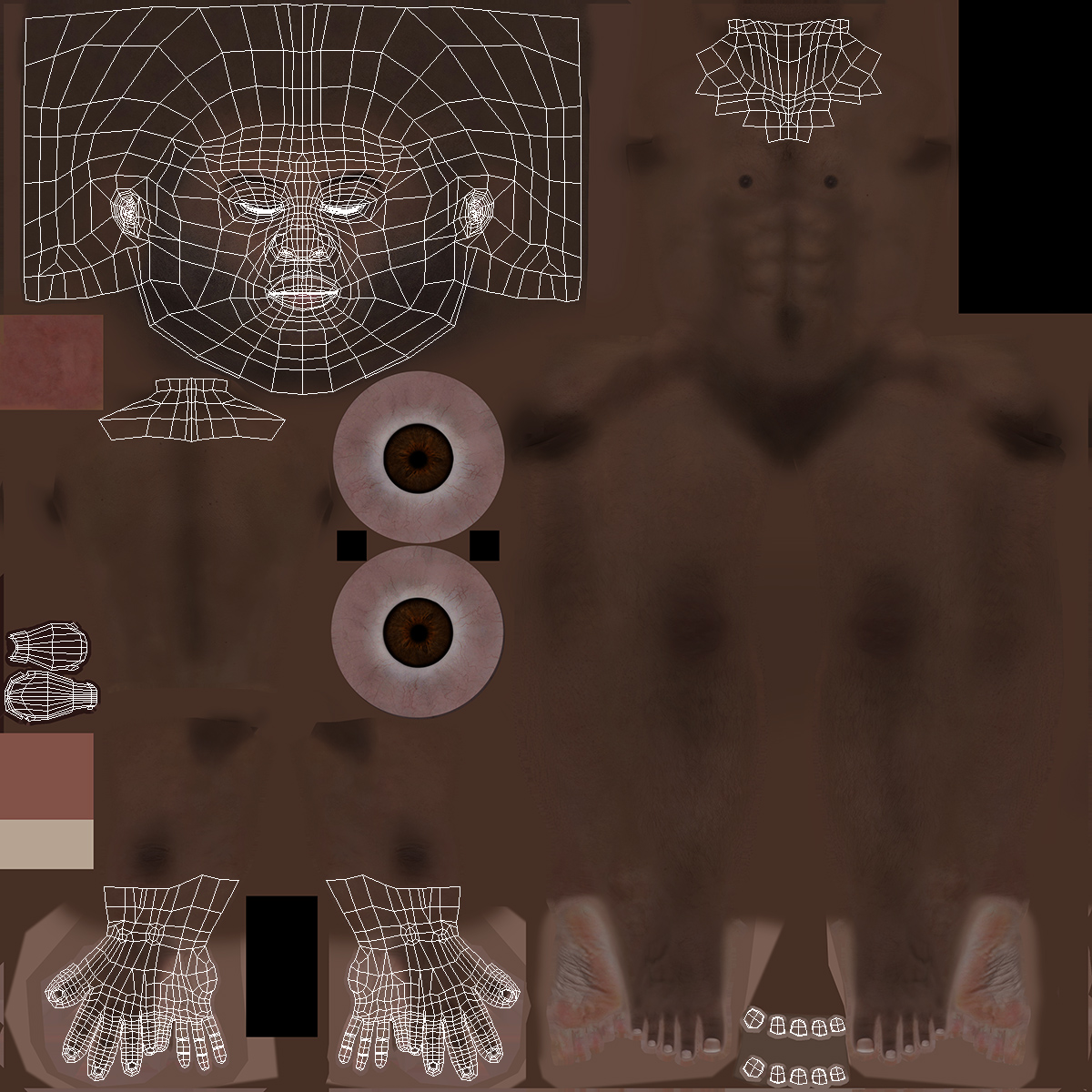 3D Afro American Man in City Style