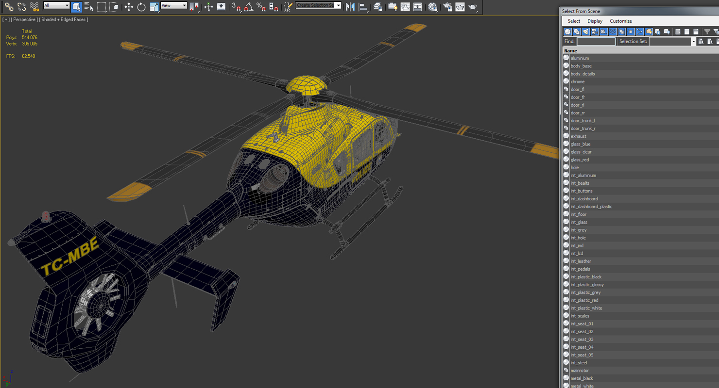 Police Eurocopter EC 135 3D model
