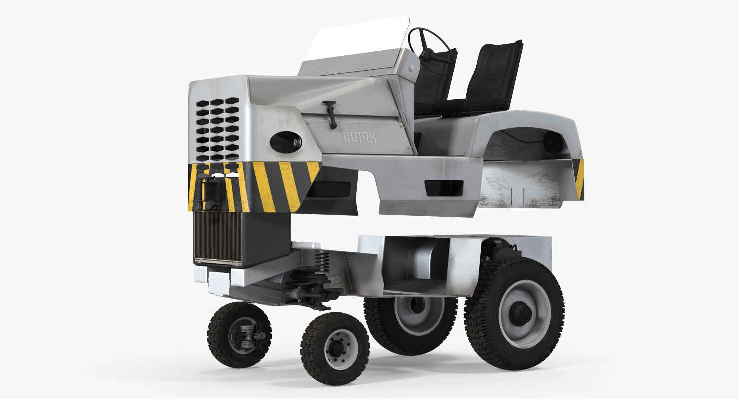 3D Diesel Aircraft Tow Tractor Clark CT30 model